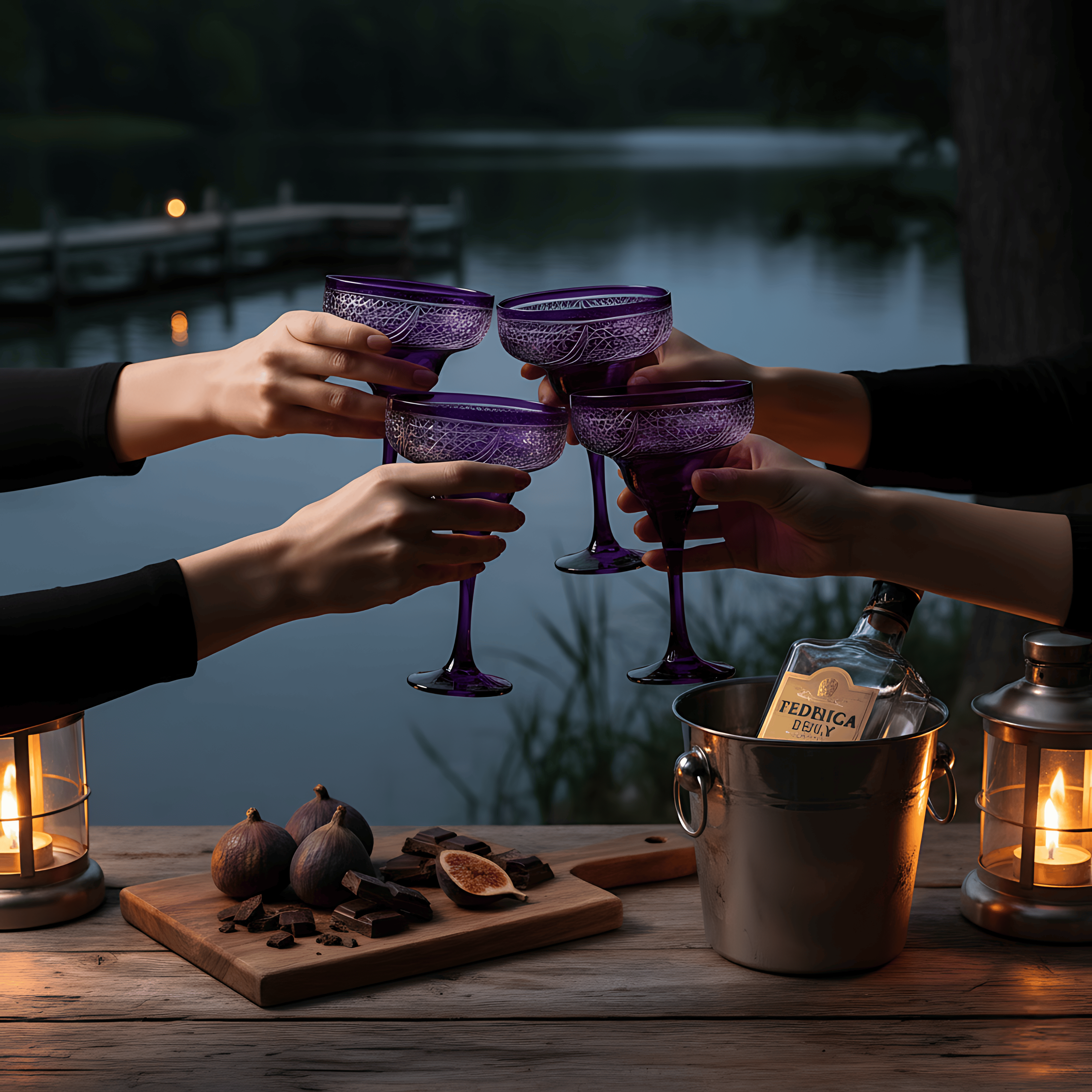 Aurora Margarita Glass - Set Of 2 - Margerie Crystal USA