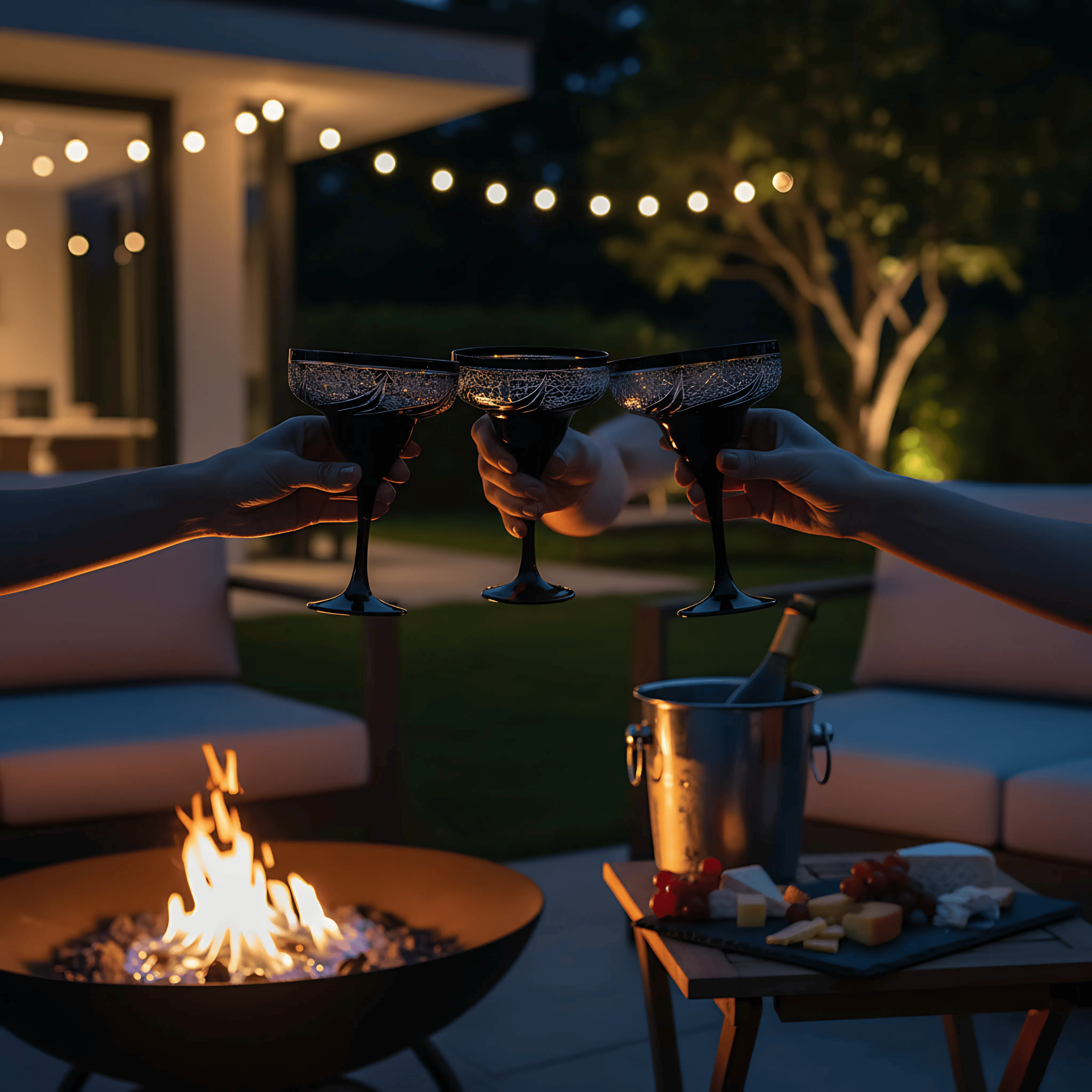 Aurora Margarita Glass - Set Of 2 - Margerie Crystal USA