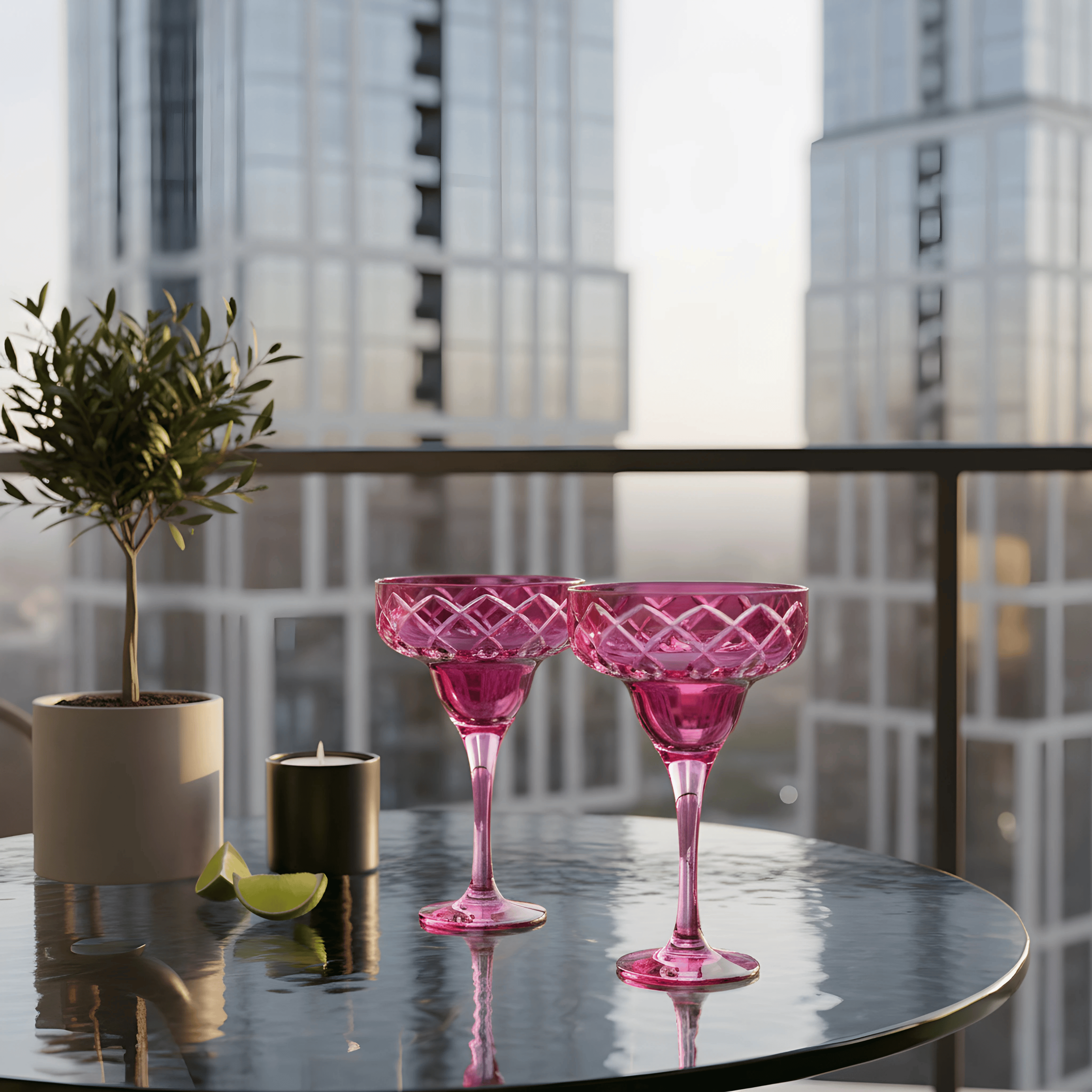 Heritage Margarita Glass - Set Of 2 - Margerie Crystal USA