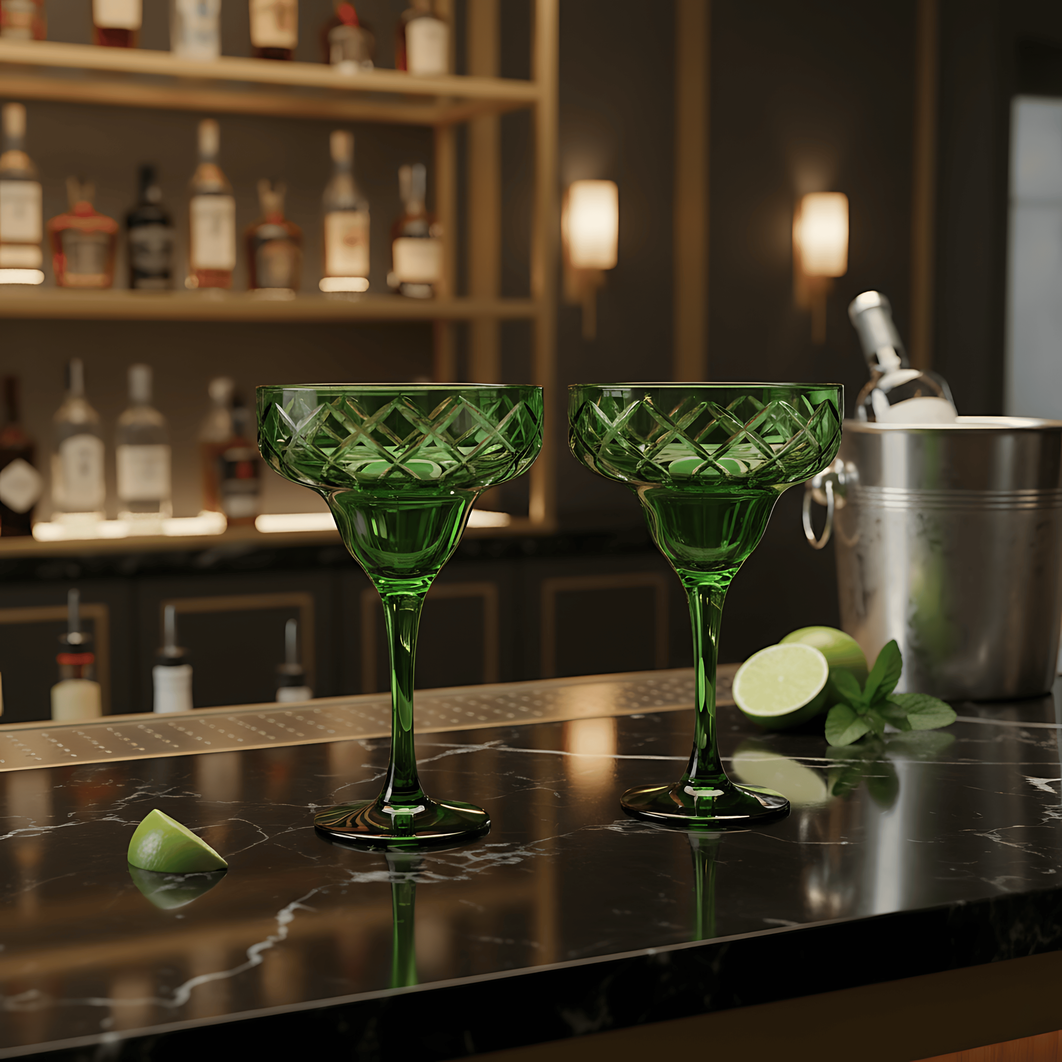 Heritage Margarita Glass - Set Of 2 - Margerie Crystal USA
