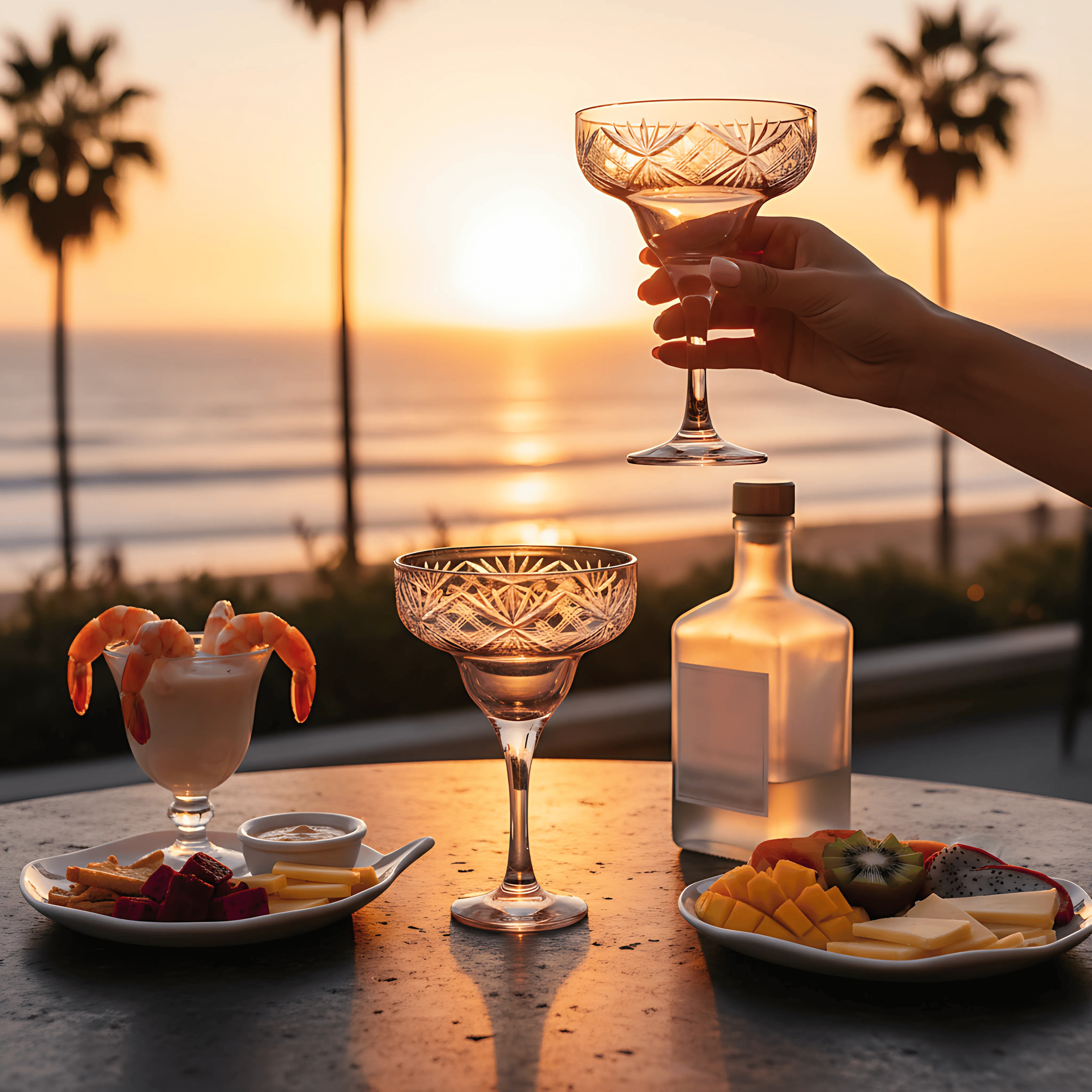 Éclat Margarita Glass - Set Of 2 - Margerie Crystal USA