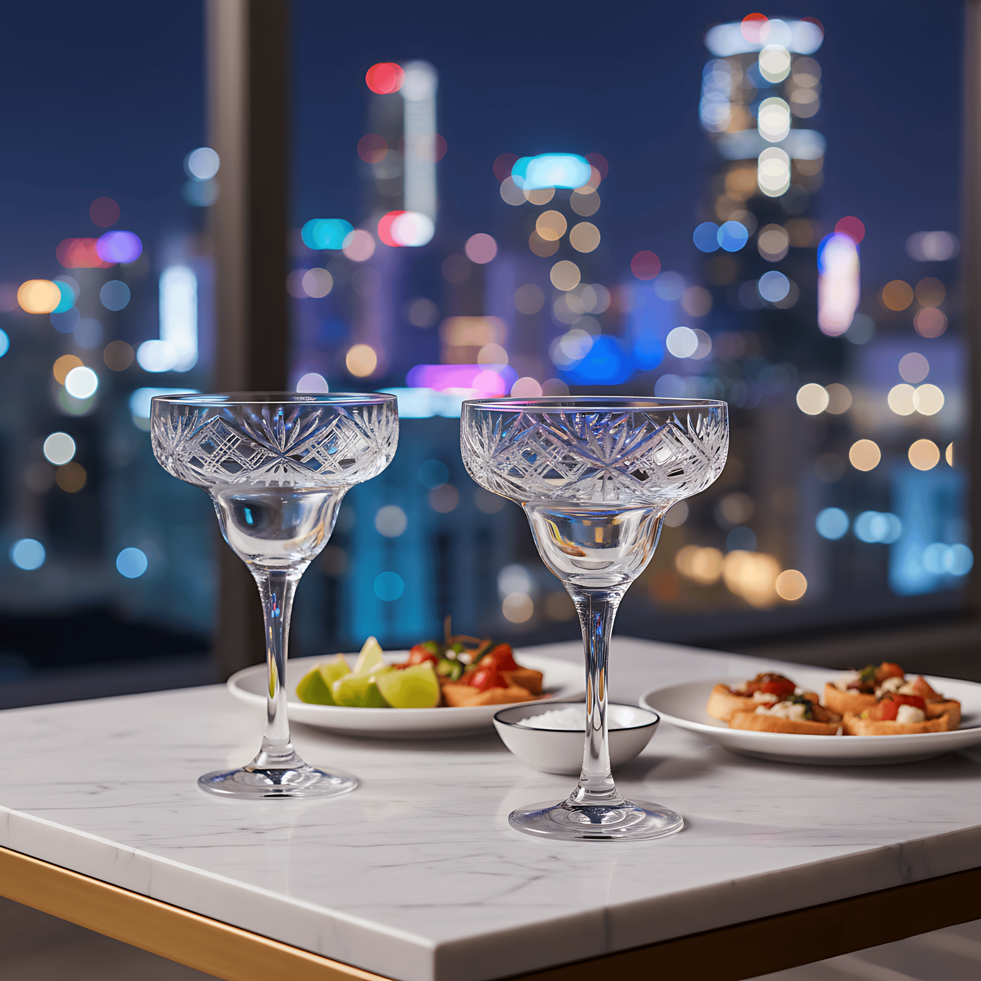 Éclat Margarita Glass - Set Of 2 - Margerie Crystal USA