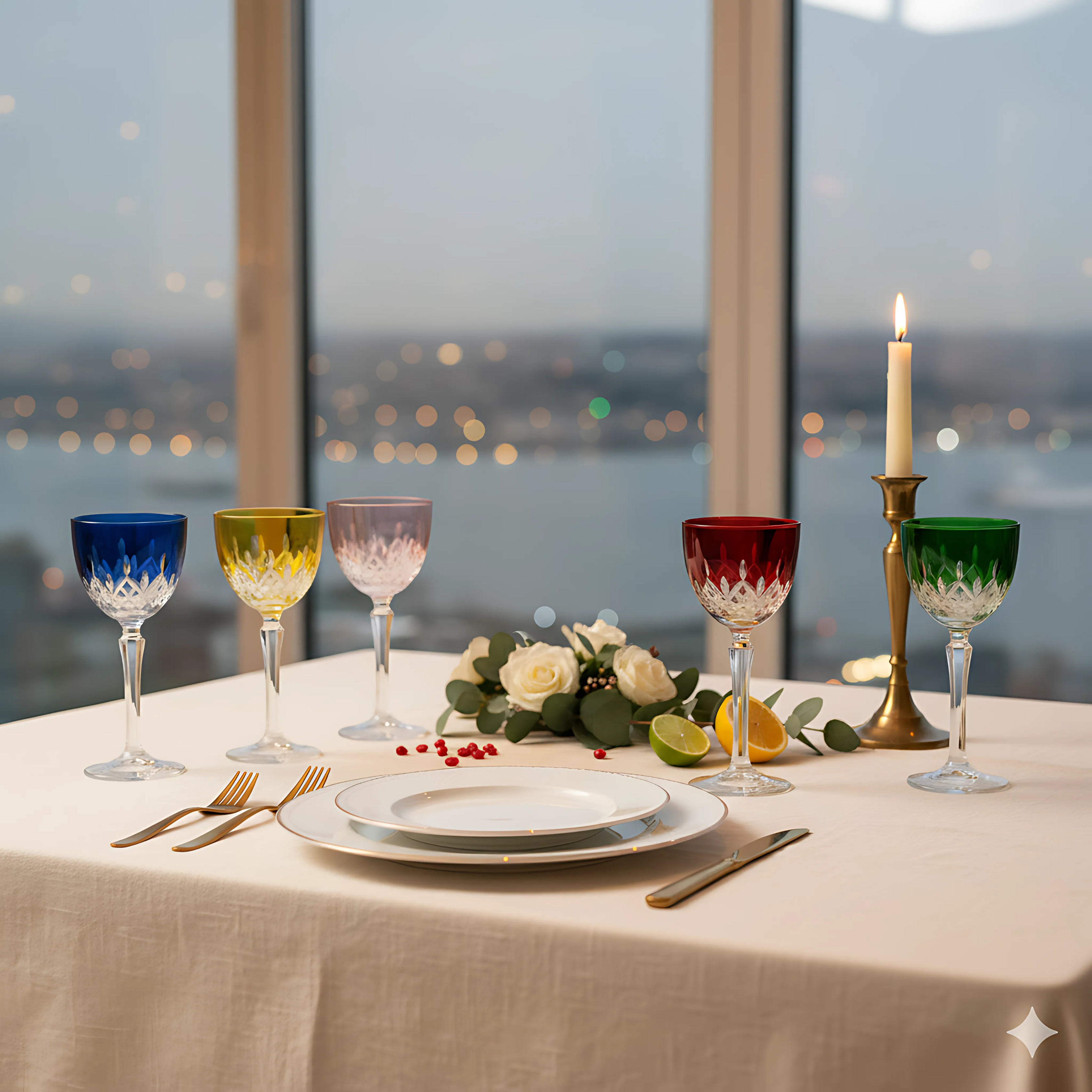 Aria Vintage Cut Crystal Cocktail Glasses - Set Of 2 - Margerie Crystal USA