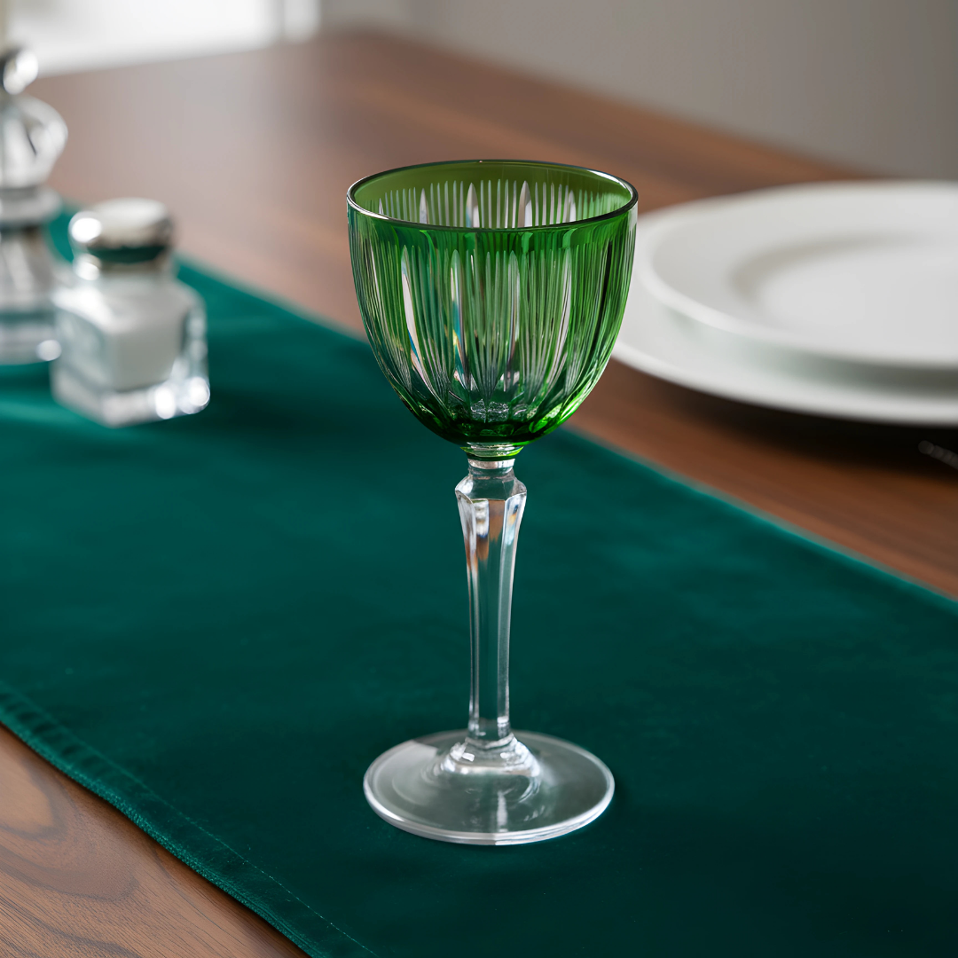 Grape Vintage Cut Crystal Cocktail Glasses - Set Of 2 - Margerie Crystal USA