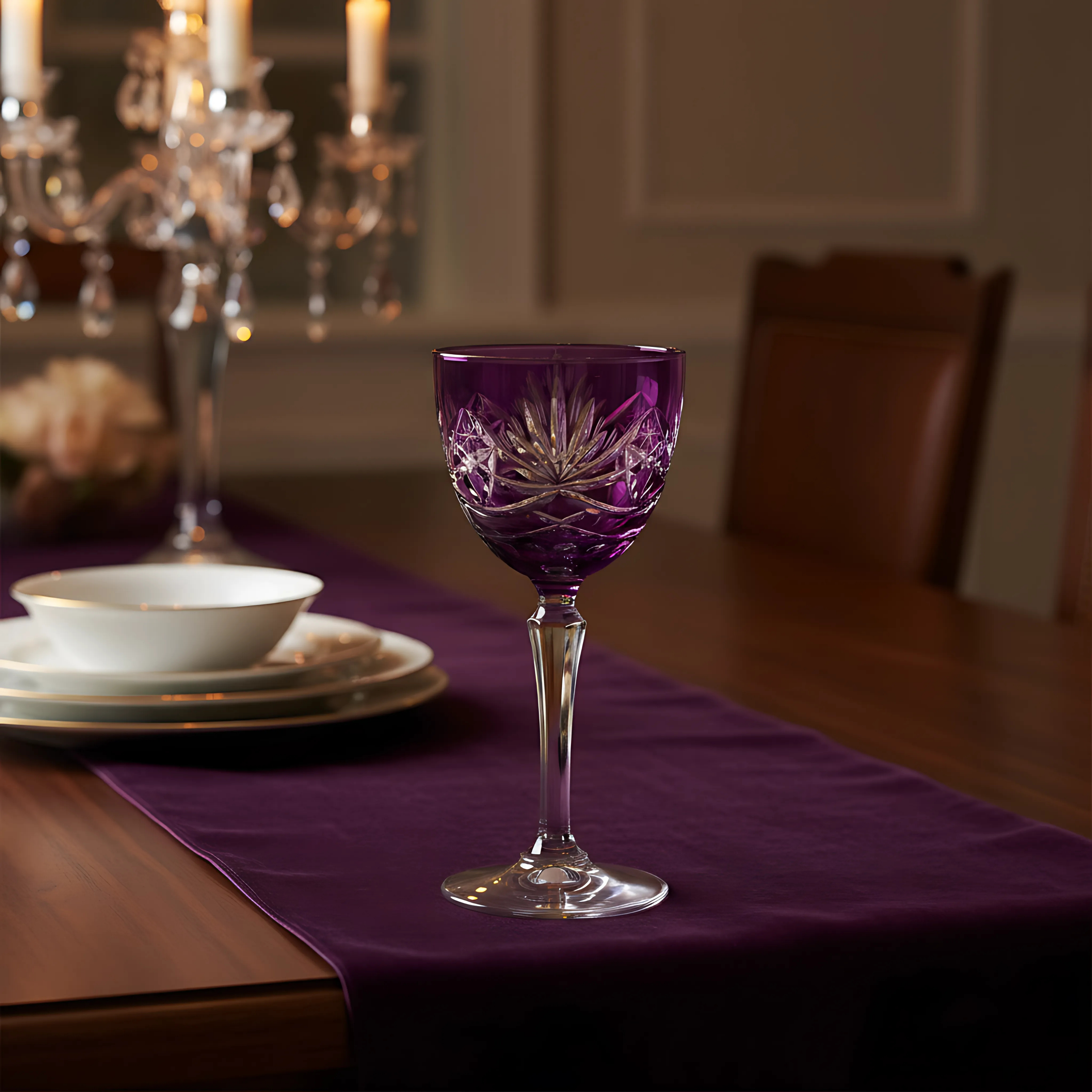 Vintage Cut Crystal Cocktail Glasses - Set Of 2 - Margerie Crystal USA