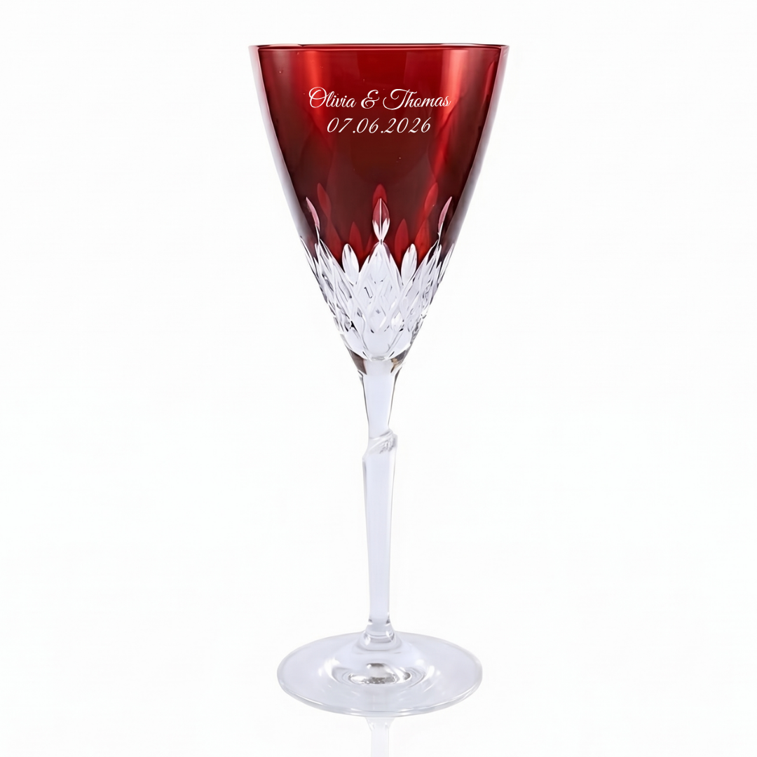 Aria Wine Glass Personalized - Laser Engraved - Margerie Crystal USA