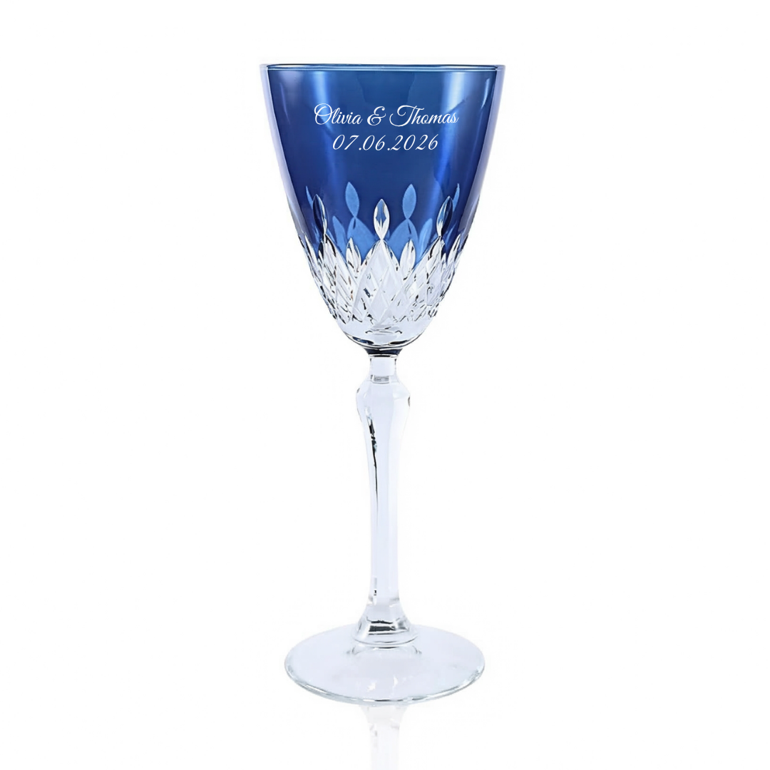Aria Wine Glass Personalized - Laser Engraved - Margerie Crystal USA