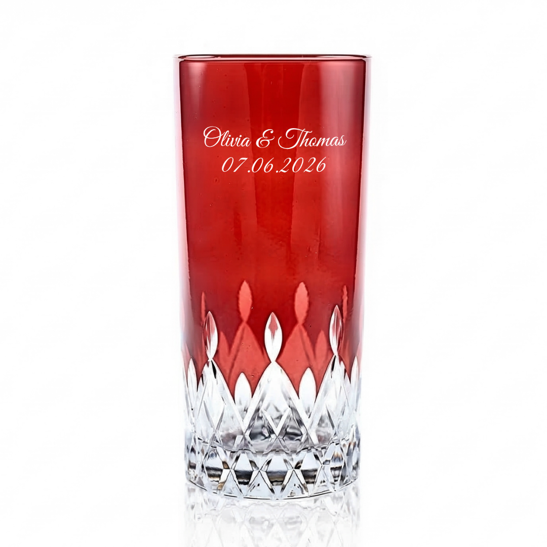 Aria Highball Glass Personalized - Laser Engraved - Margerie Crystal USA