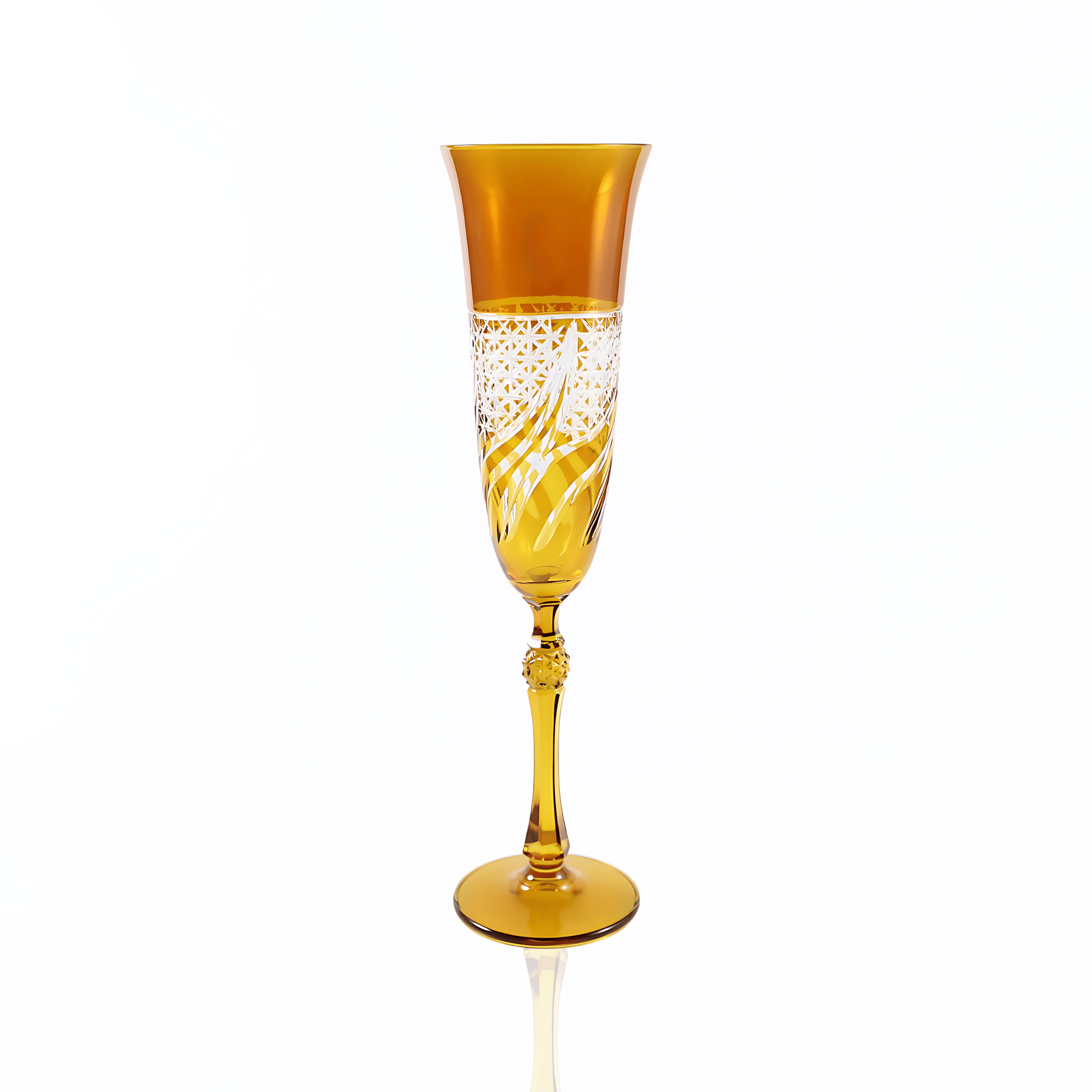 Aurora Champagne Flute - Set Of 2 - Margerie Crystal USA