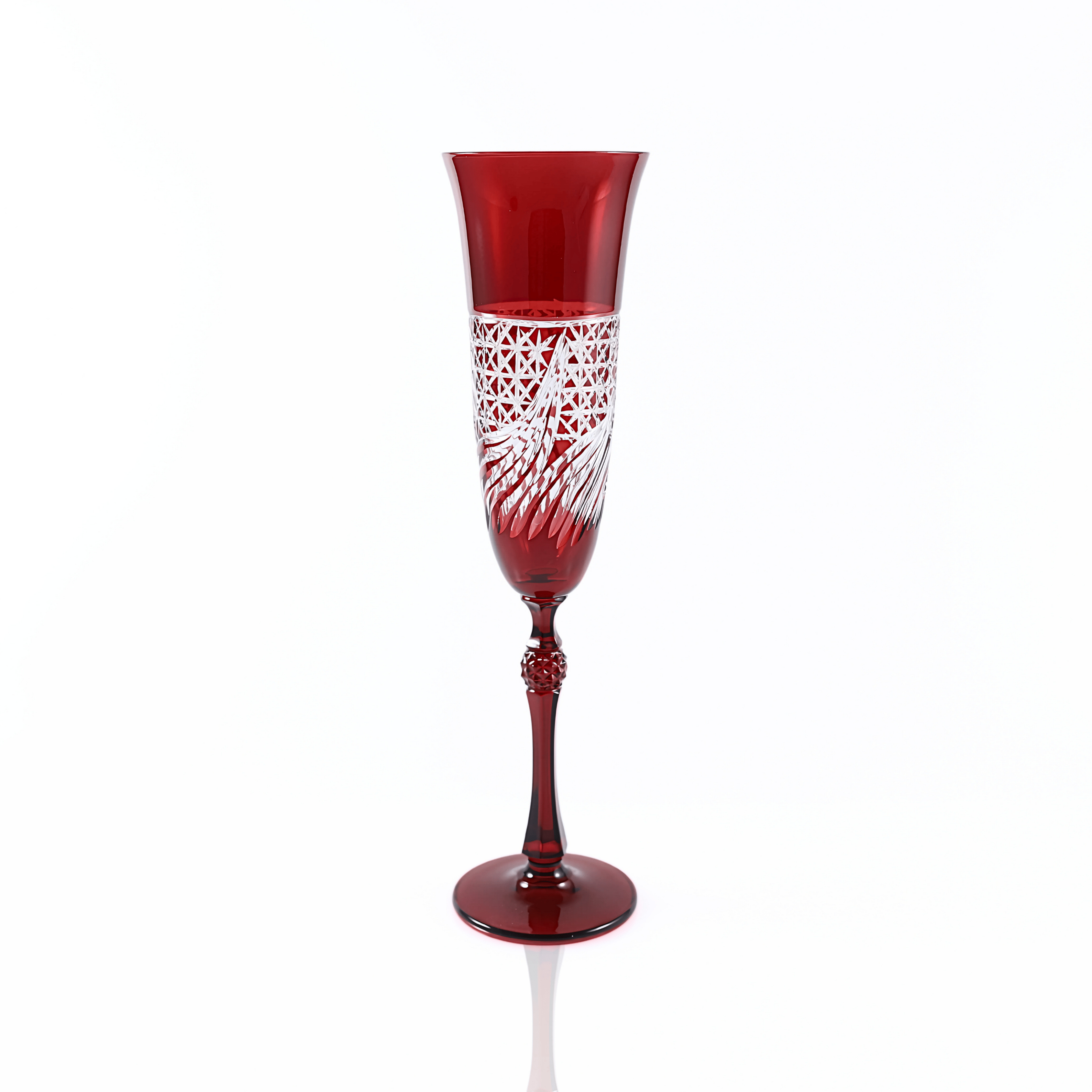 Aurora Champagne Flute - Set Of 2 - Margerie Crystal USA