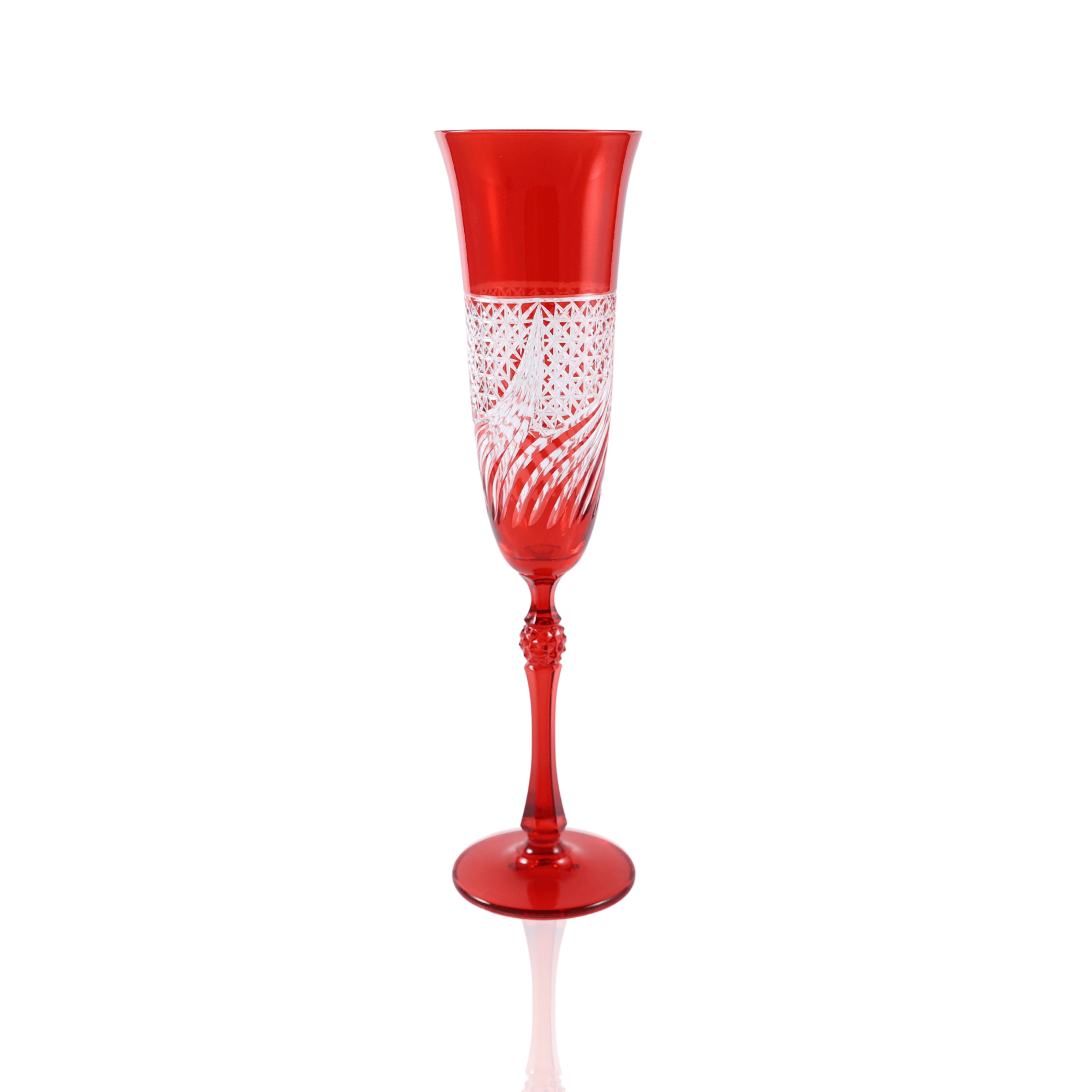 Aurora Champagne Flute - Set Of 2 - Margerie Crystal USA