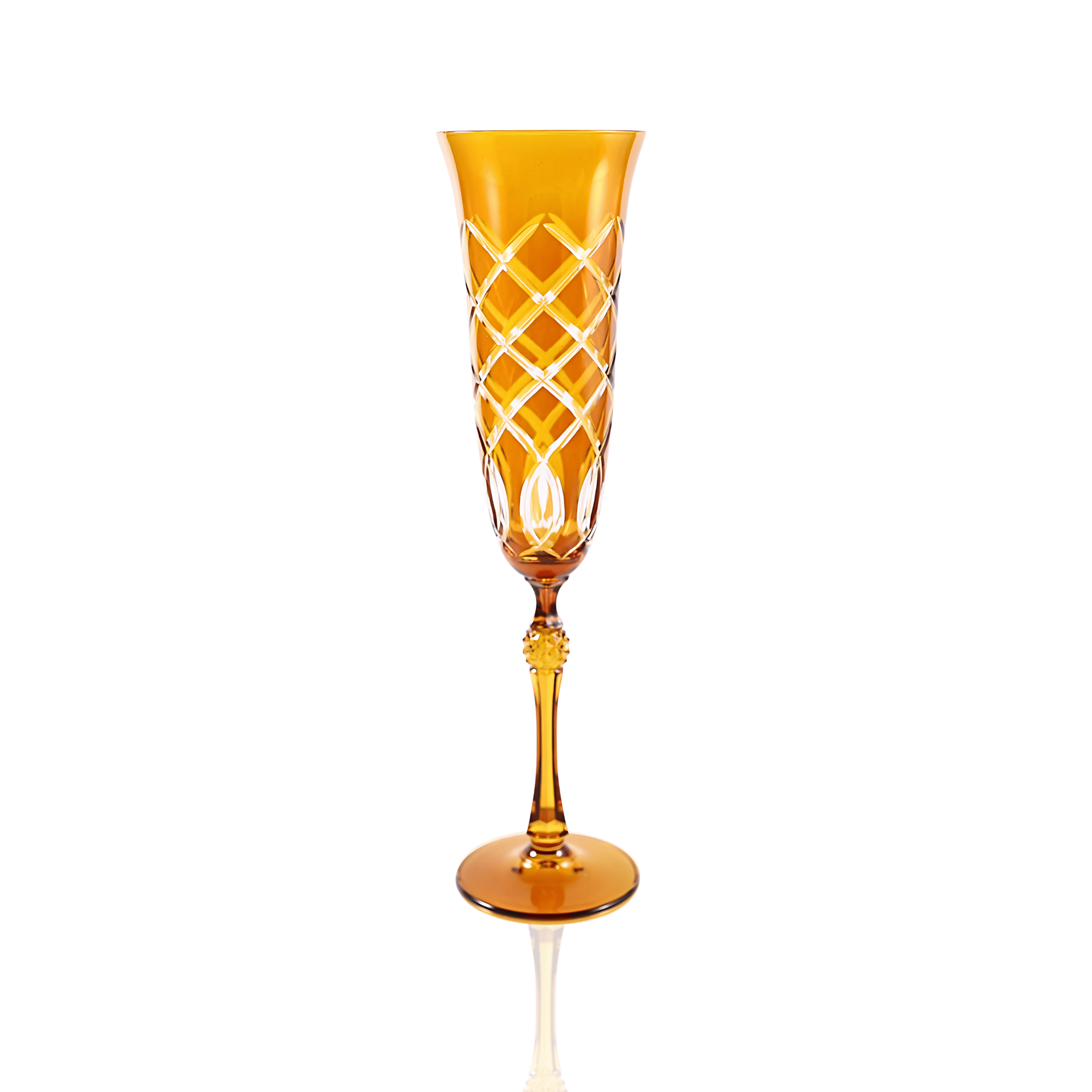 Heritage Champagne Flute - Set Of 2 - Margerie Crystal USA