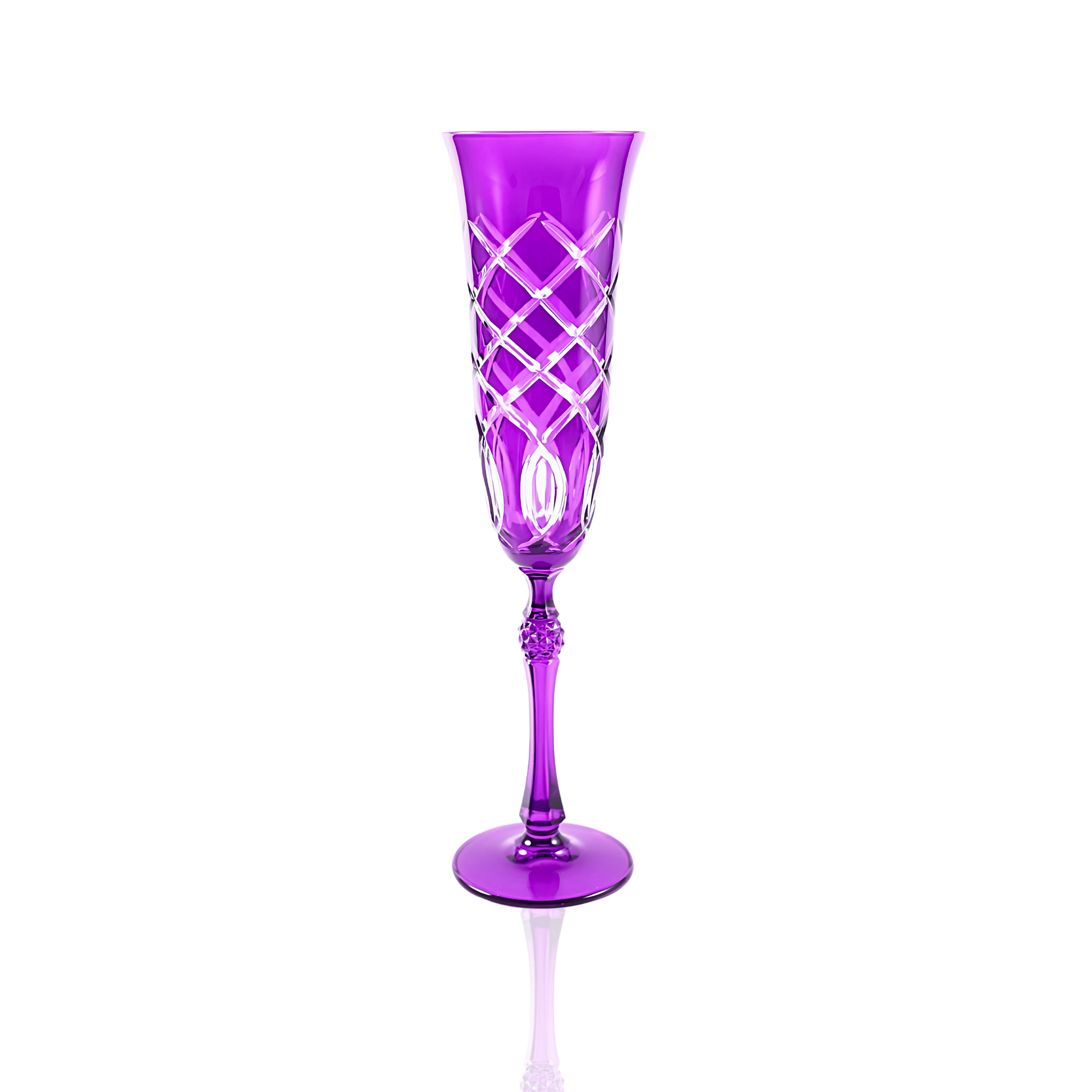 Heritage Champagne Flute - Set Of 2 - Margerie Crystal USA