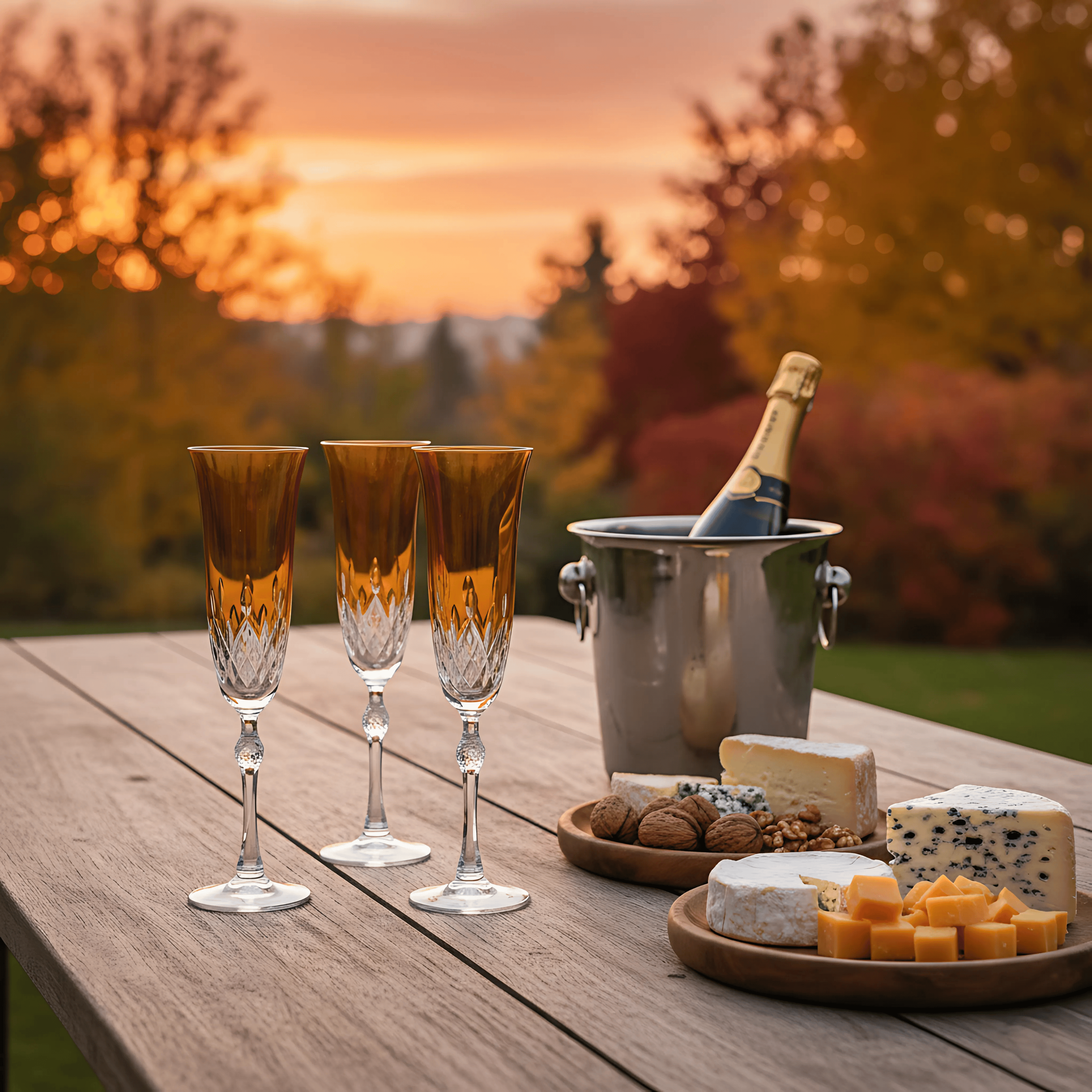 Aria Champagne Flute - Set Of 2 - Margerie Crystal USA