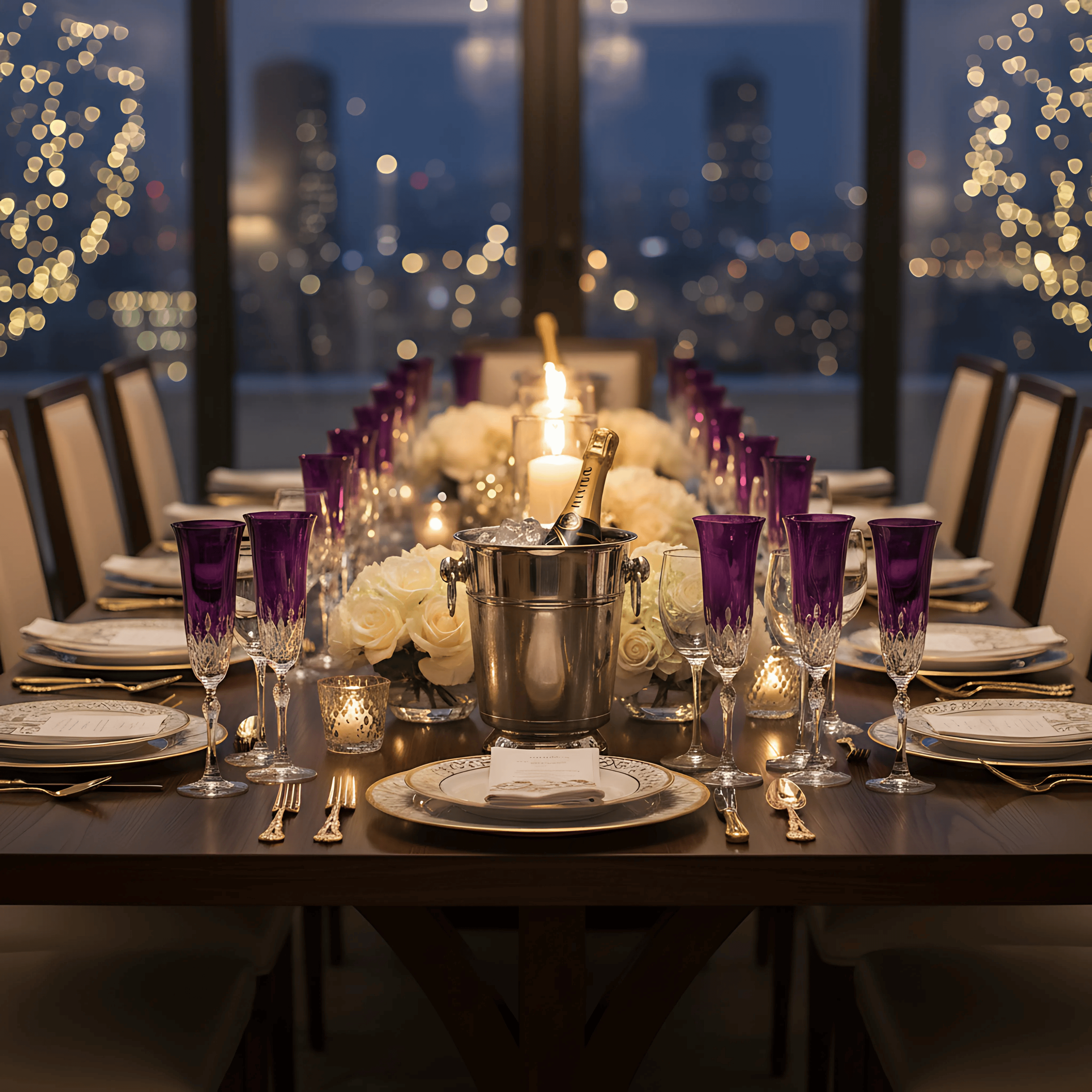 Aria Champagne Flute - Set Of 2 - Margerie Crystal USA