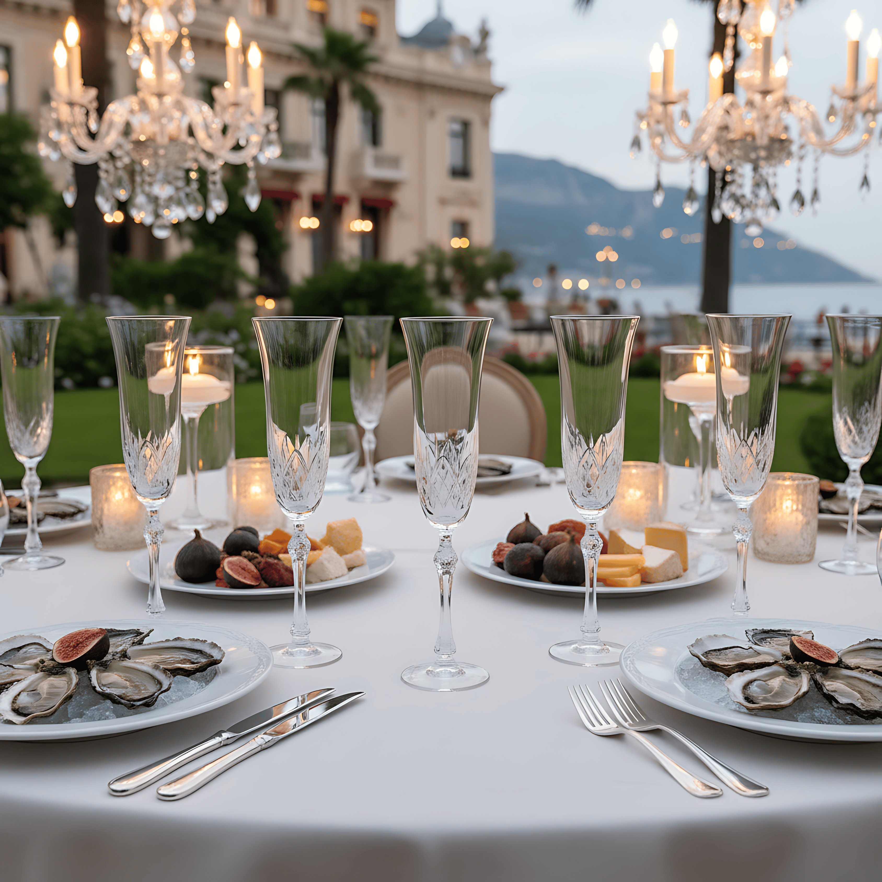 Aria Champagne Flute - Set Of 2 - Margerie Crystal USA