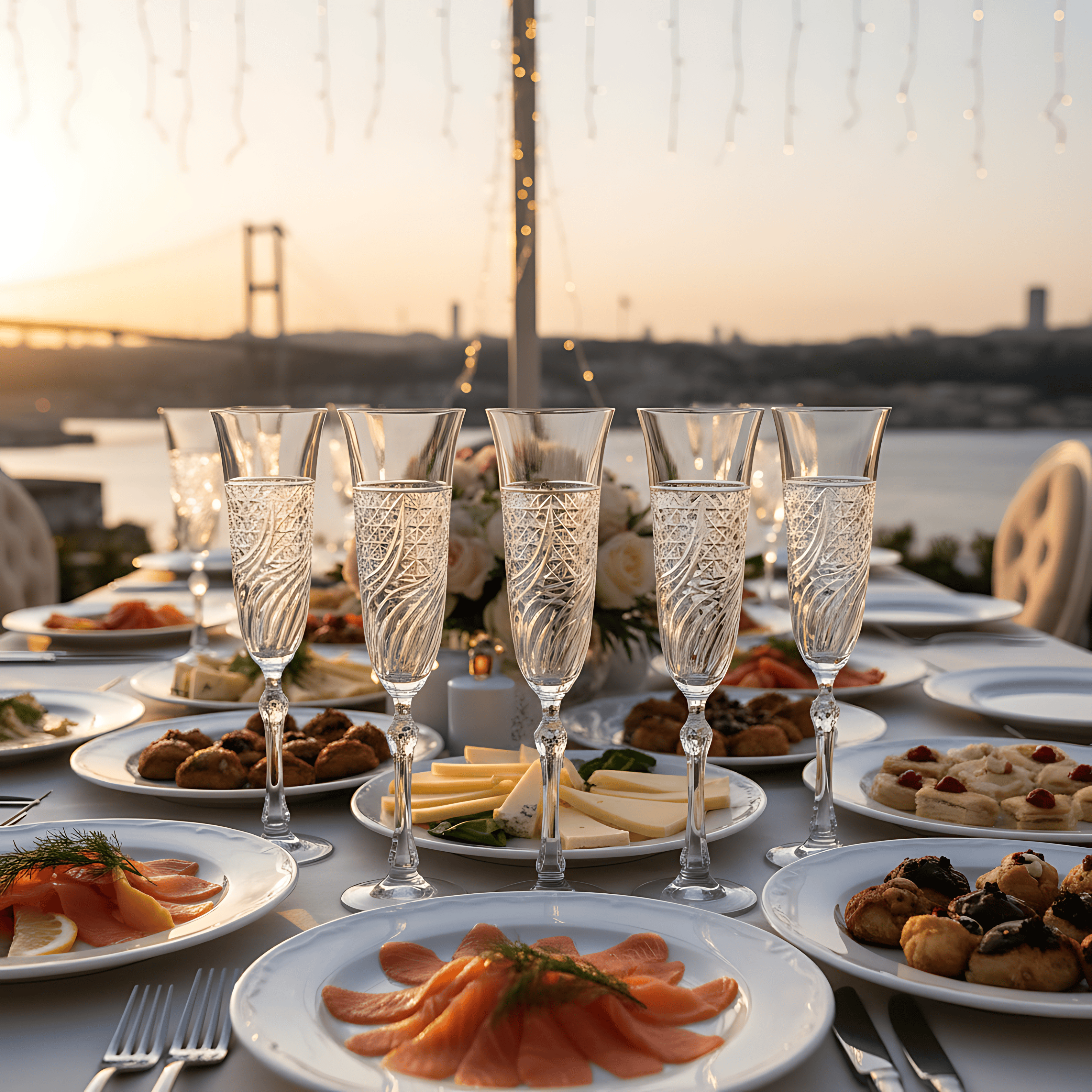 Aurora Champagne Flute - Set Of 2 - Margerie Crystal USA