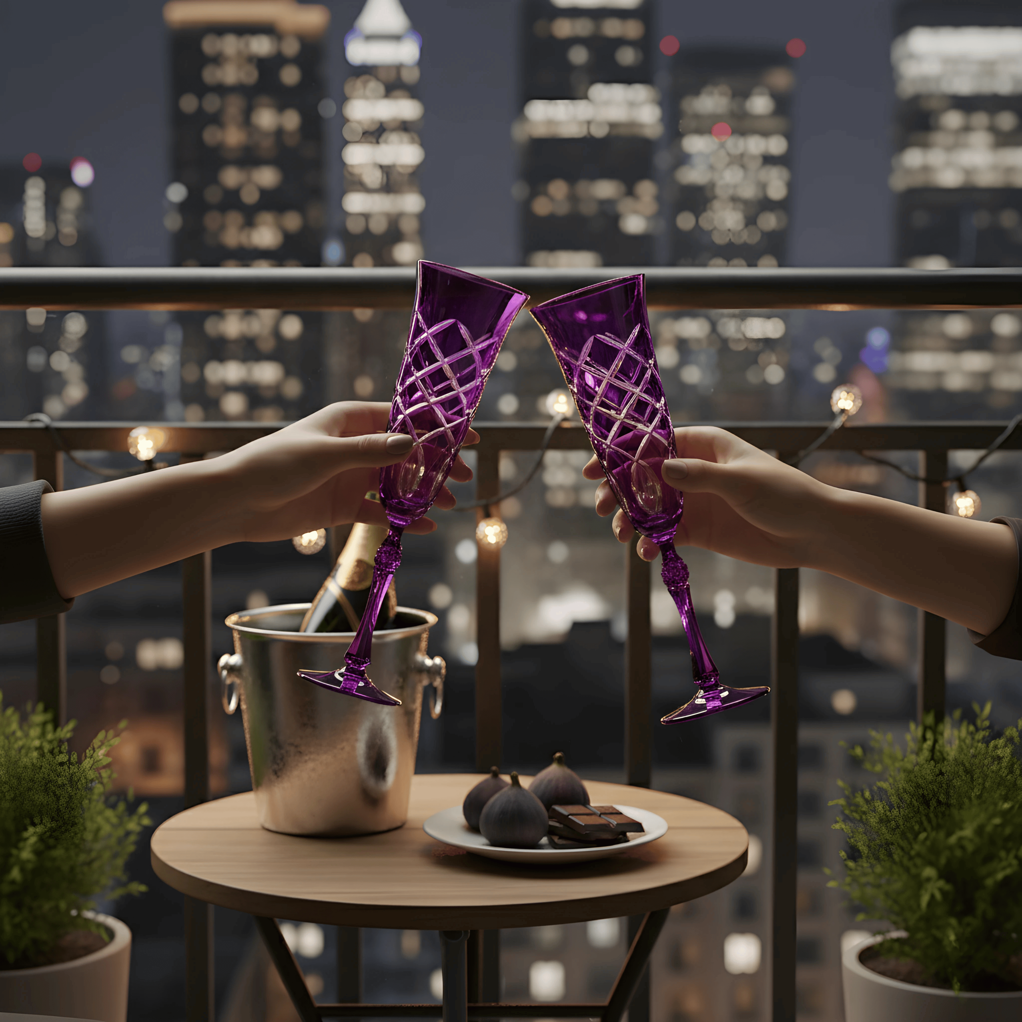 Heritage Champagne Flute - Set Of 2 - Margerie Crystal USA