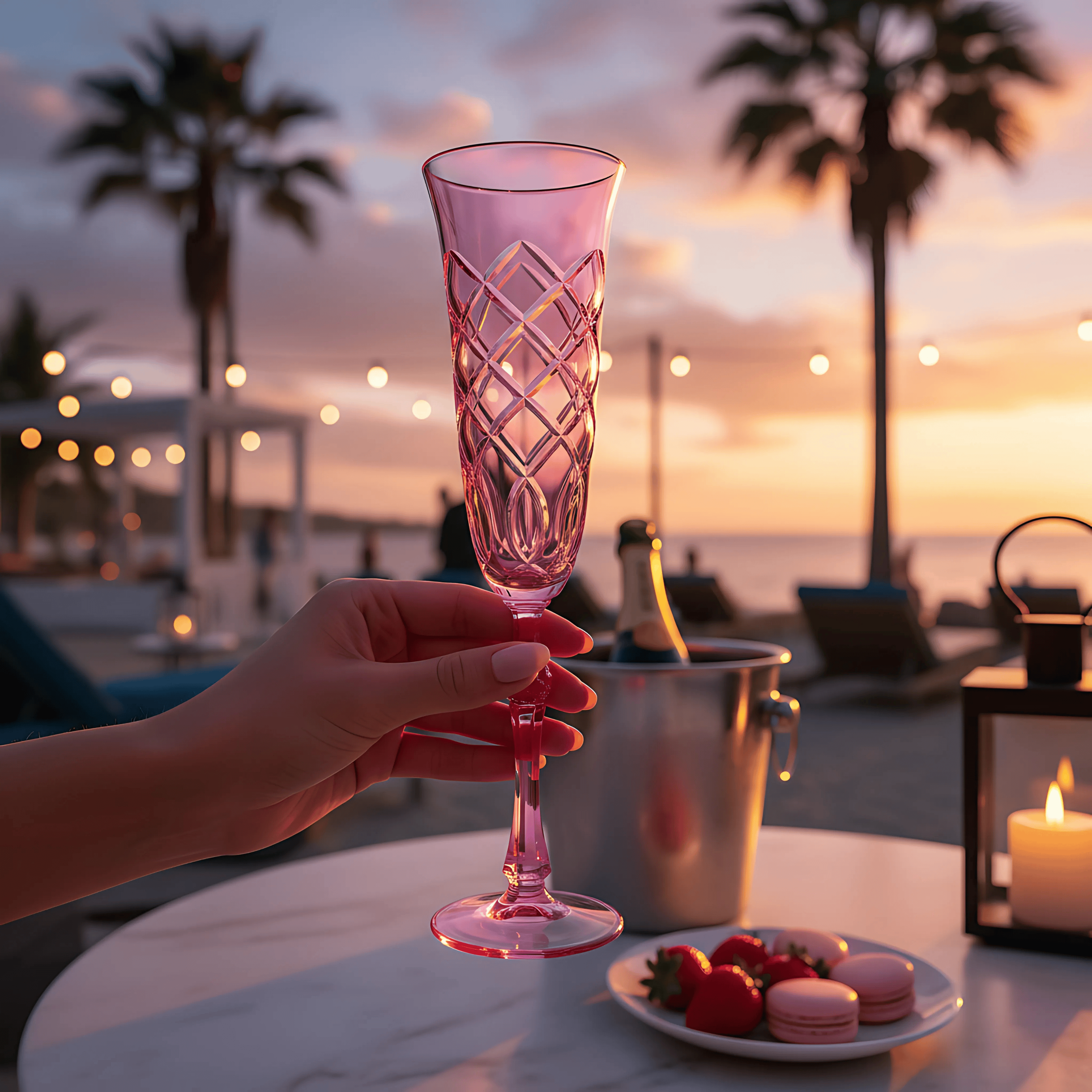 Heritage Champagne Flute - Set Of 2 - Margerie Crystal USA