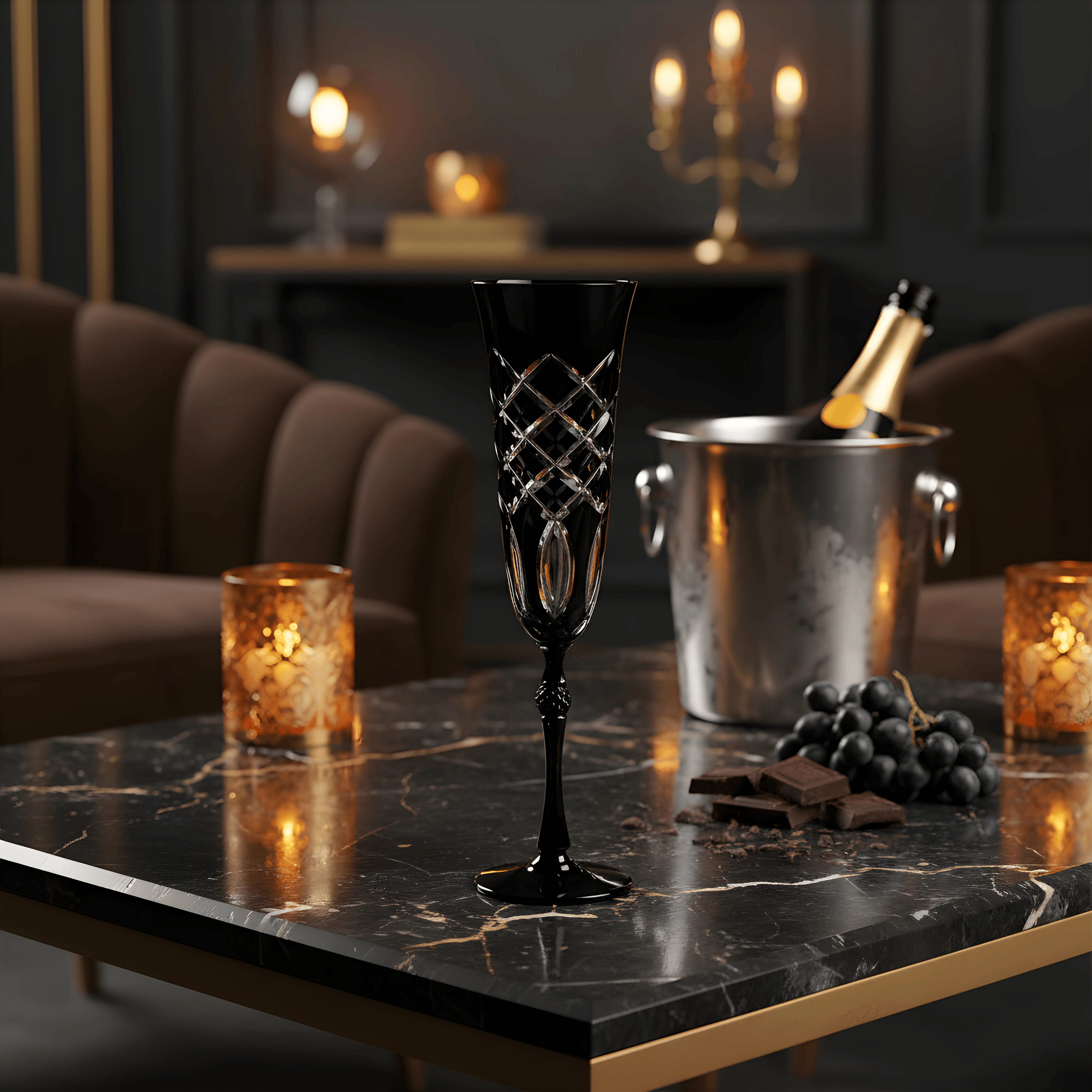 Heritage Champagne Flute - Set Of 2 - Margerie Crystal USA