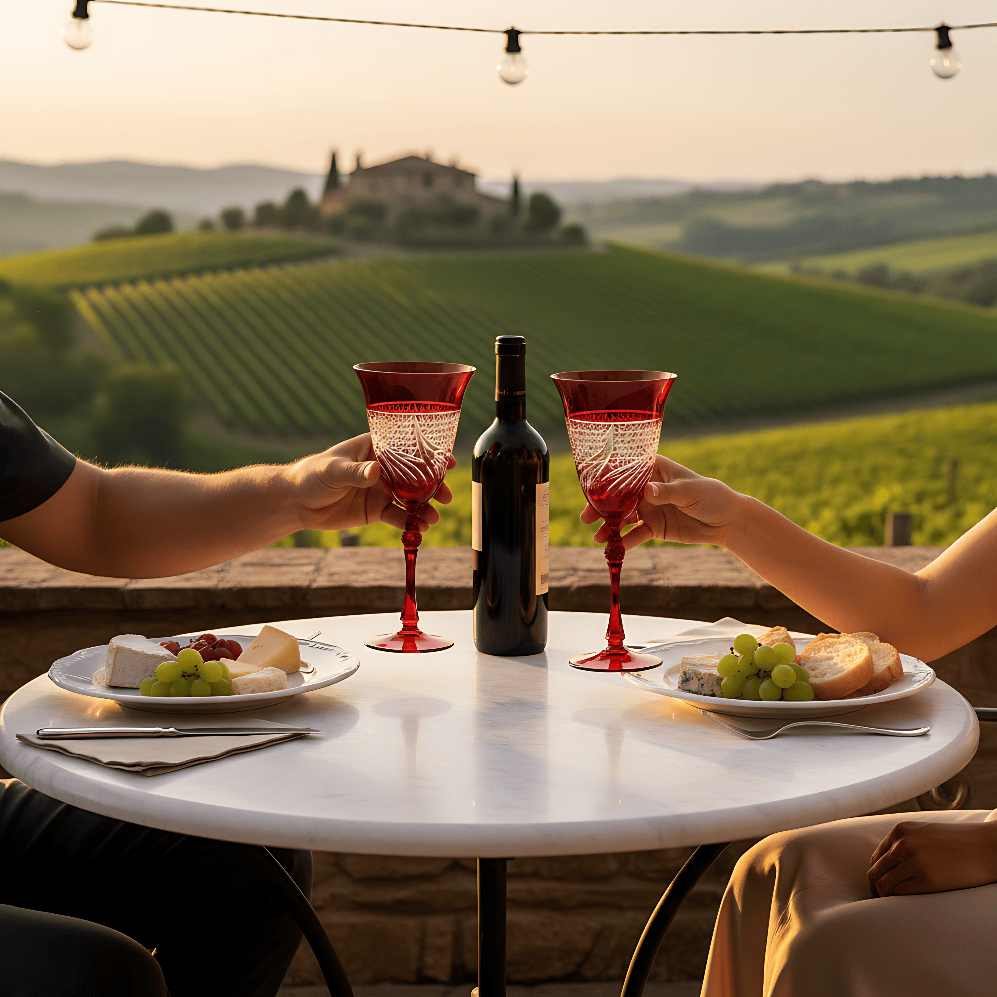 Aurora Wine Glass - Set Of 2 - Margerie Crystal USA