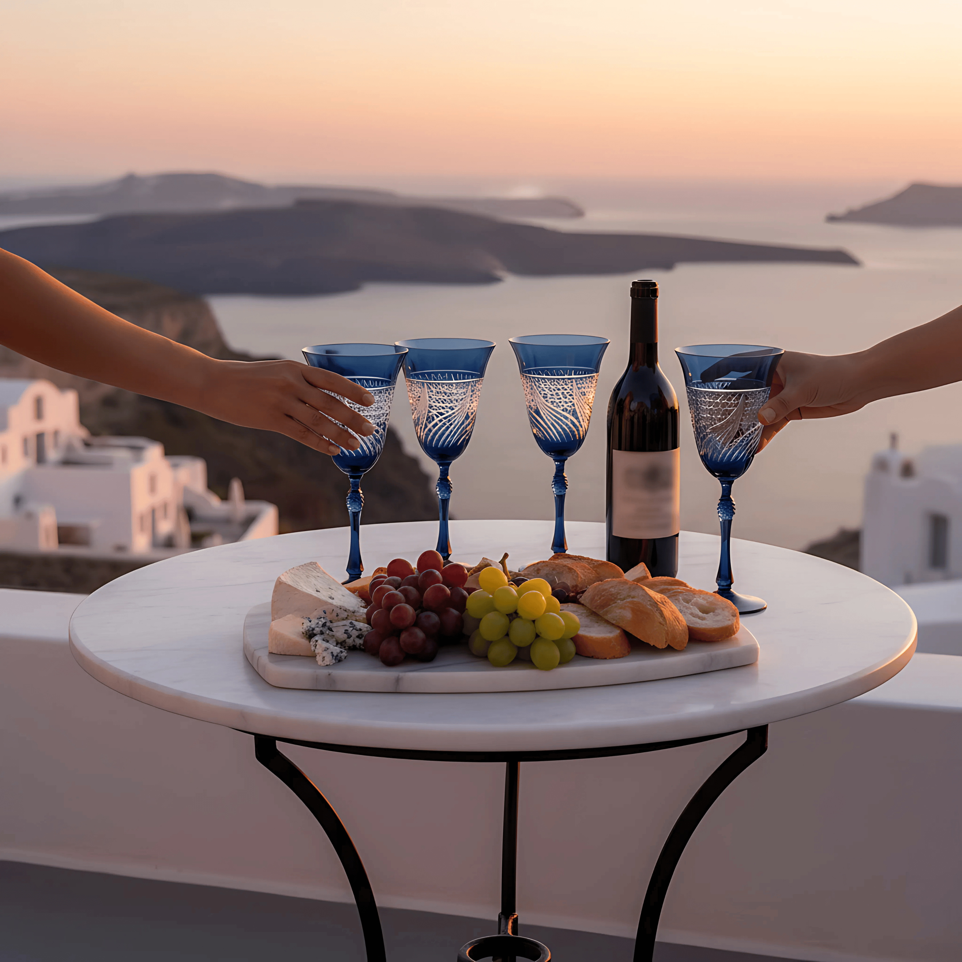 Aurora Wine Glass - Set Of 2 - Margerie Crystal USA