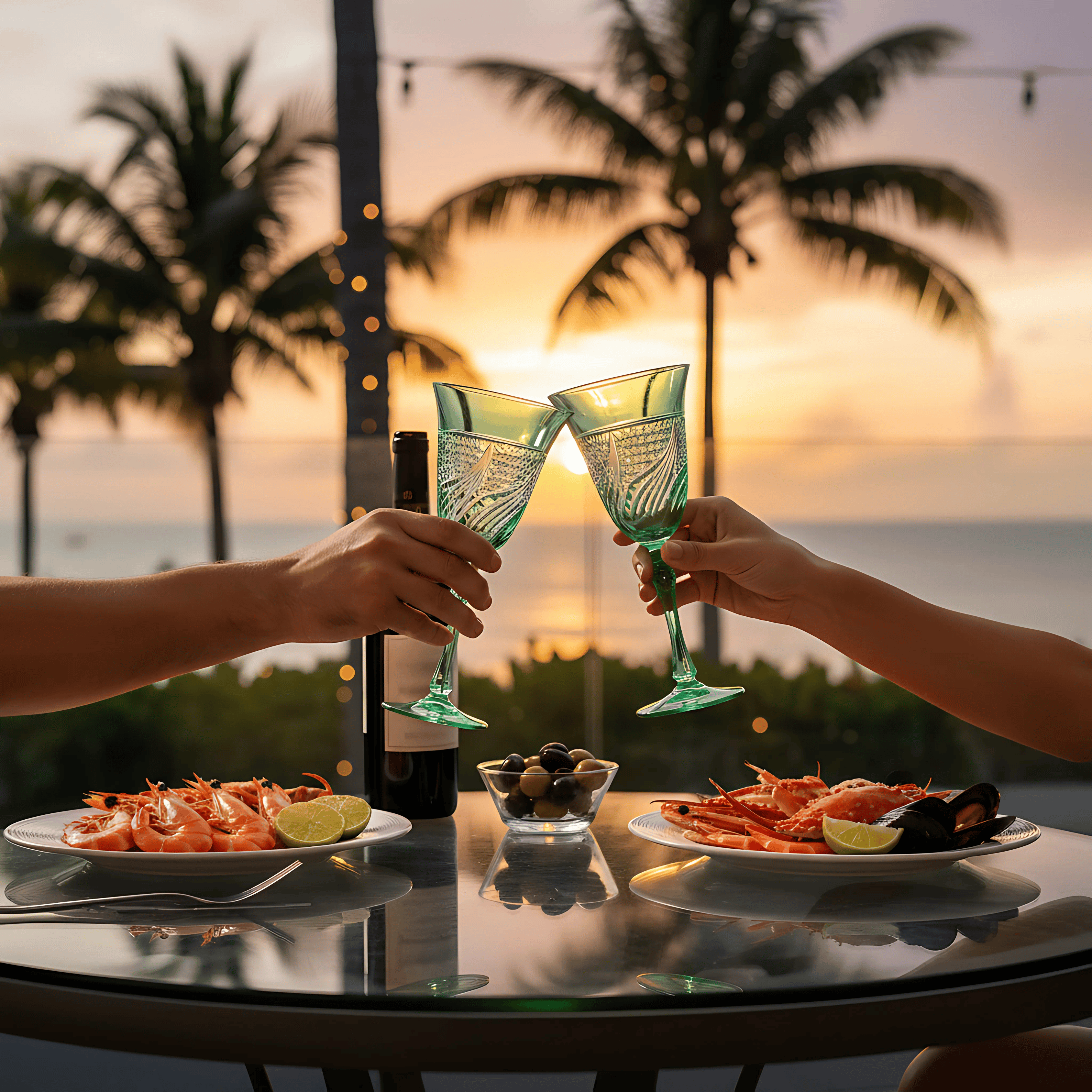 Aurora Wine Glass - Set Of 2 - Margerie Crystal USA