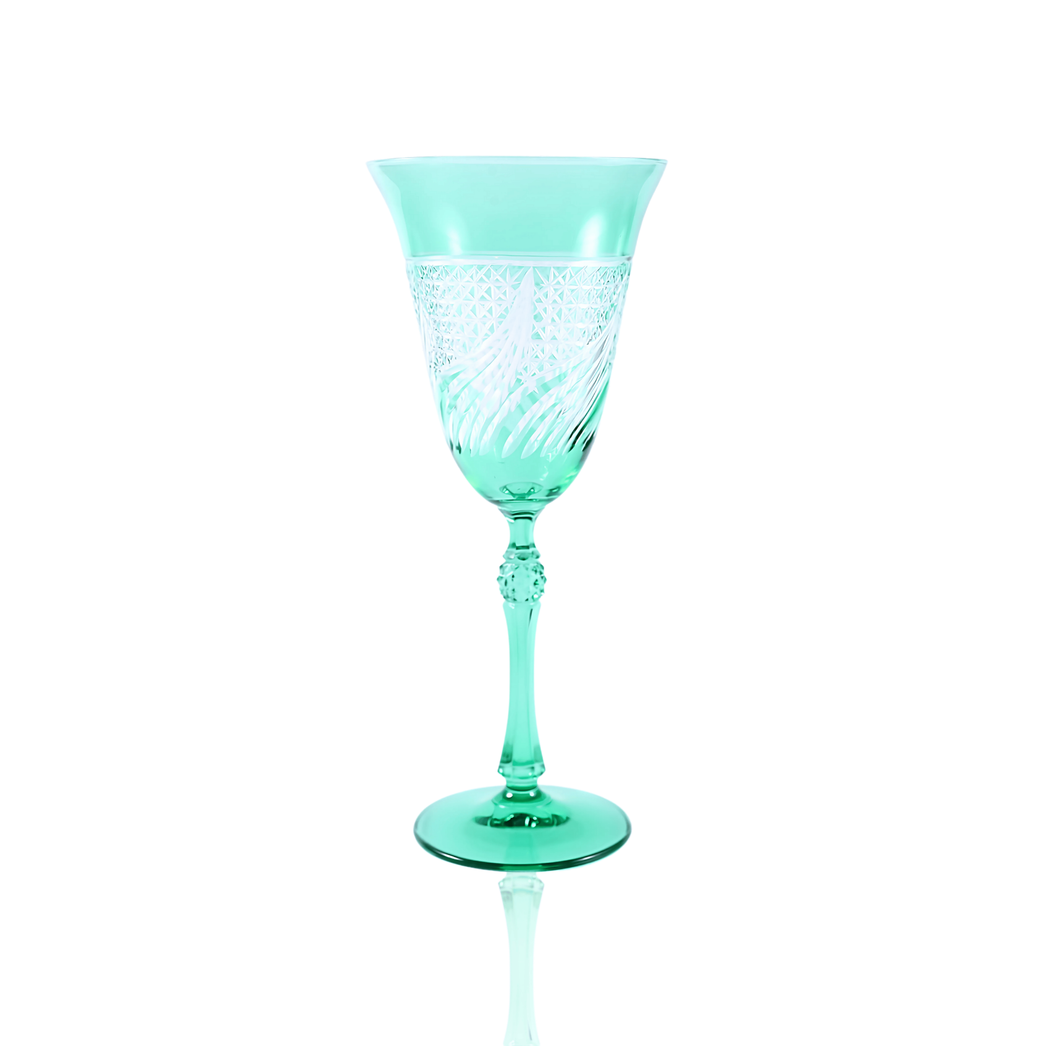 Aurora Wine Glass - Set Of 2 - Margerie Crystal USA