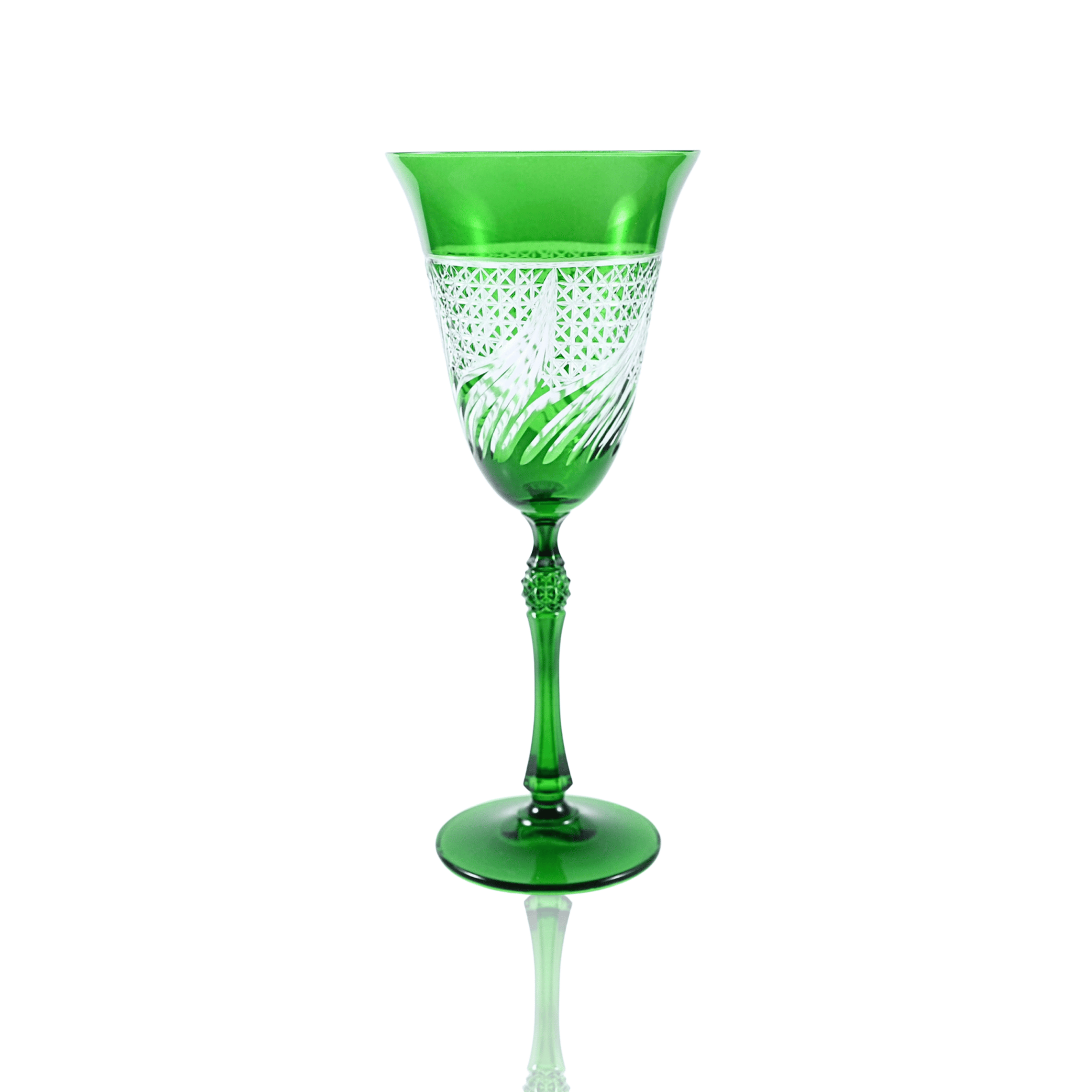 Aurora Wine Glass - Set Of 2 - Margerie Crystal USA