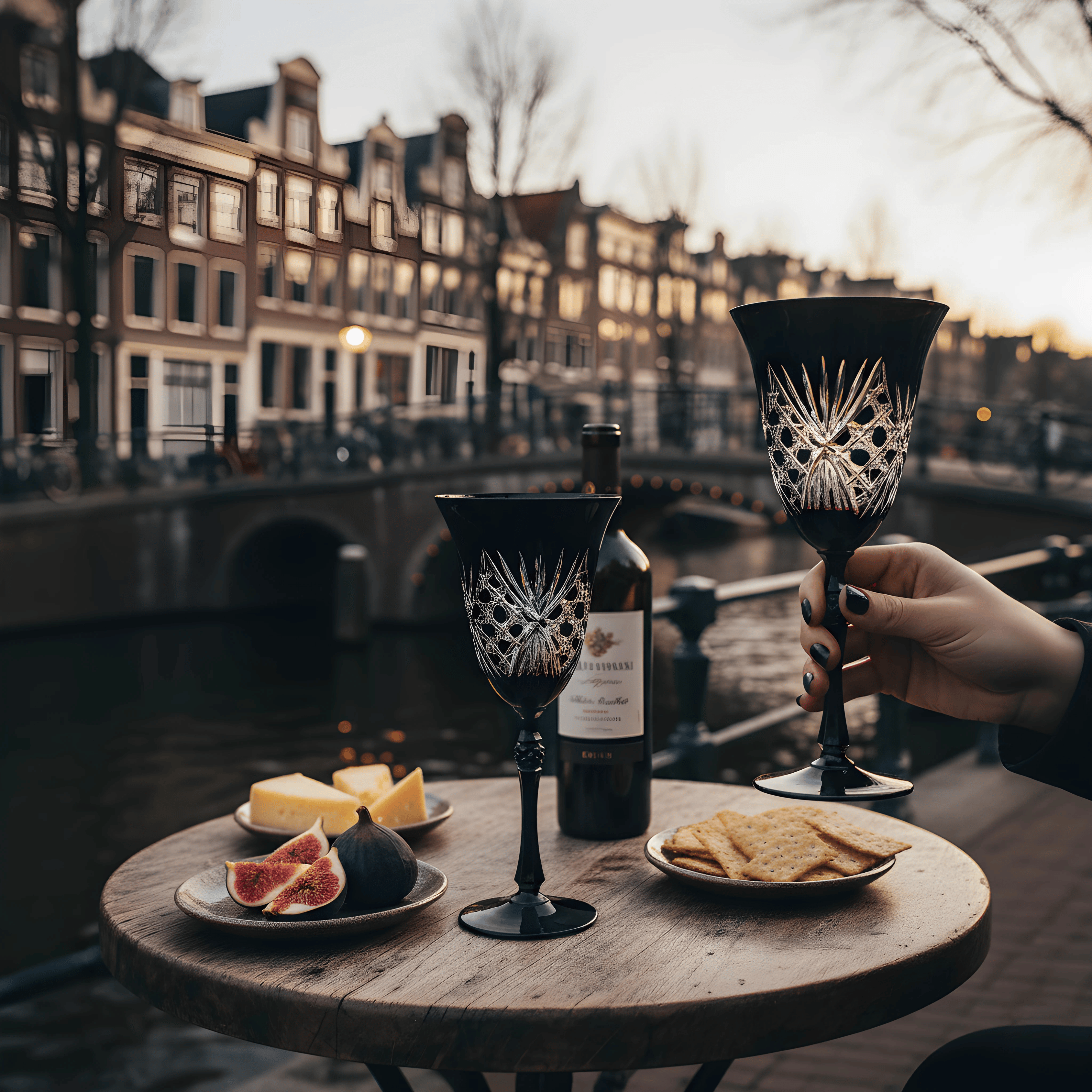 Éclat Wine Glass - Set Of 2 - Margerie Crystal USA