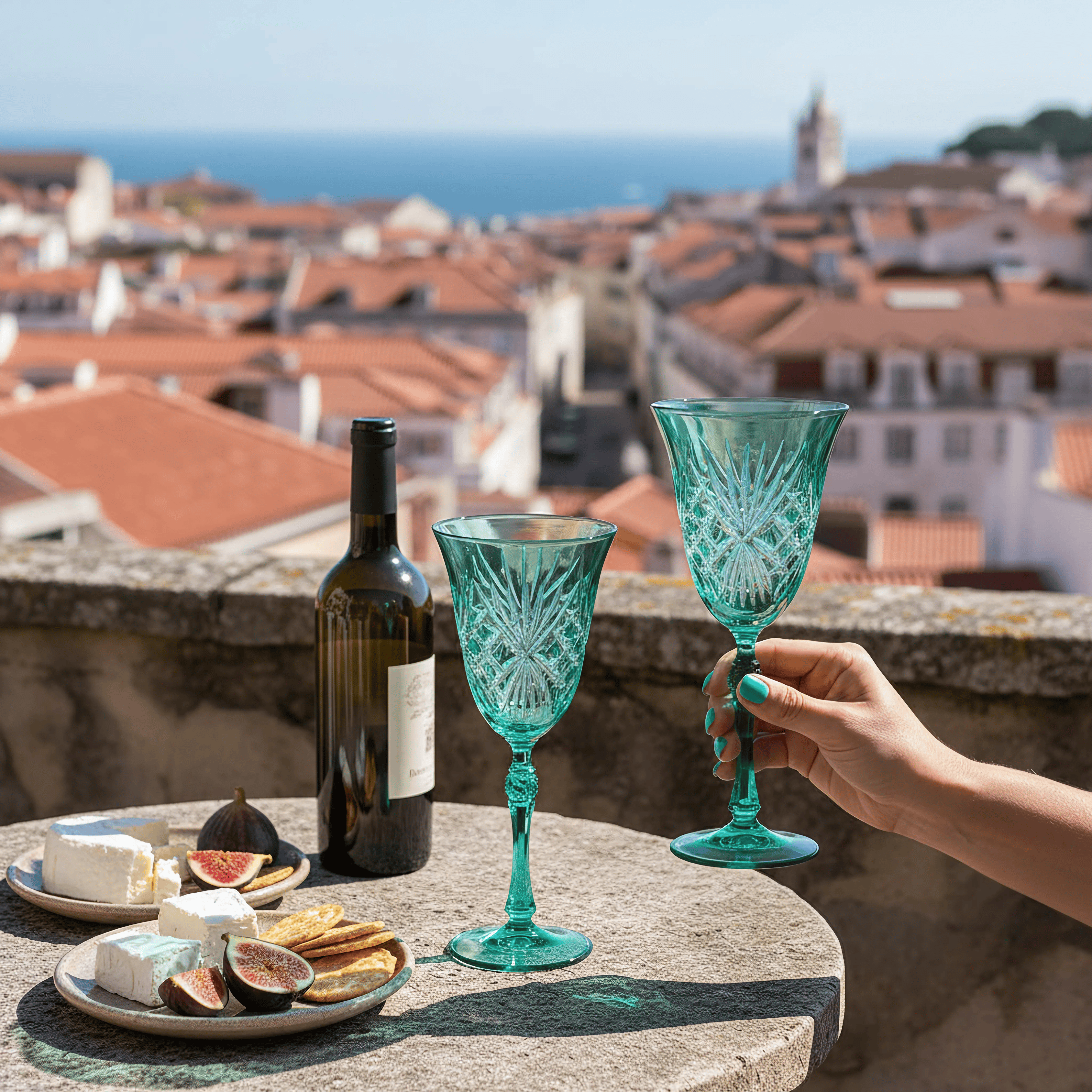 Éclat Wine Glass - Set Of 2 - Margerie Crystal USA