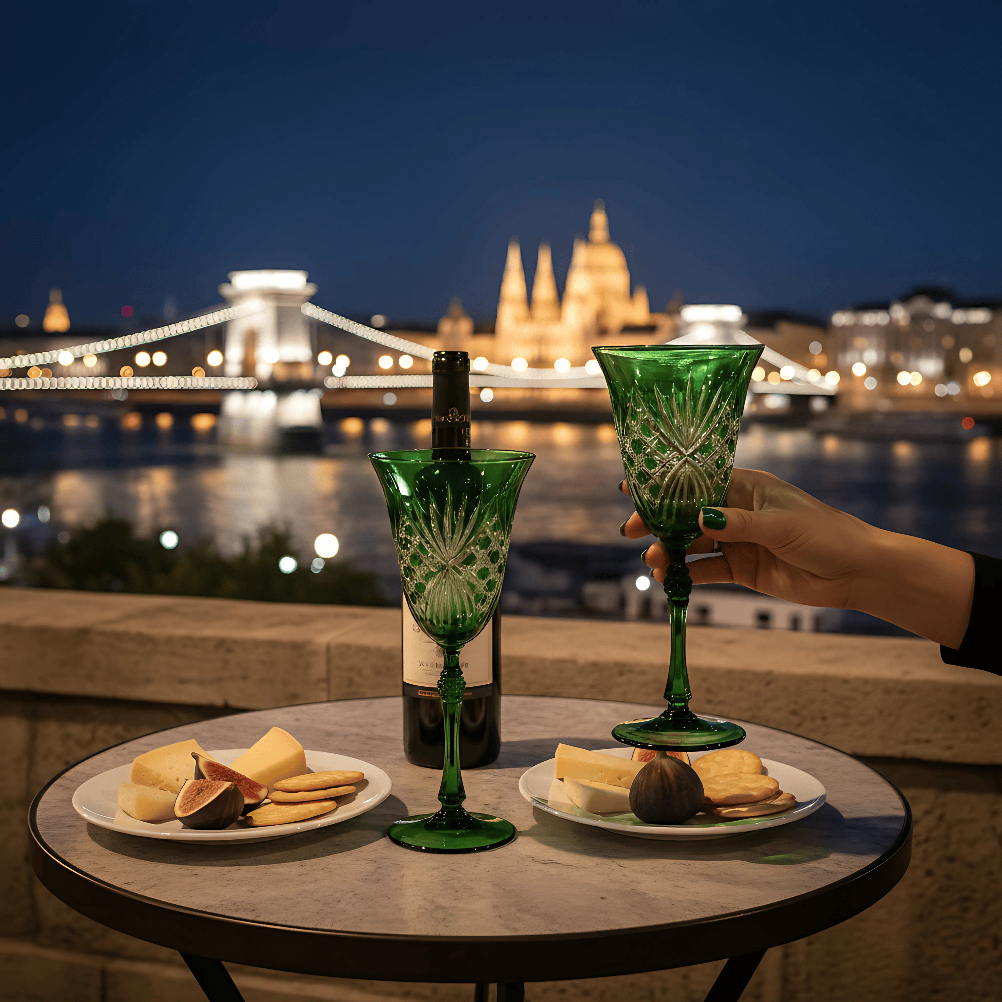 Éclat Wine Glass - Set Of 2 - Margerie Crystal USA