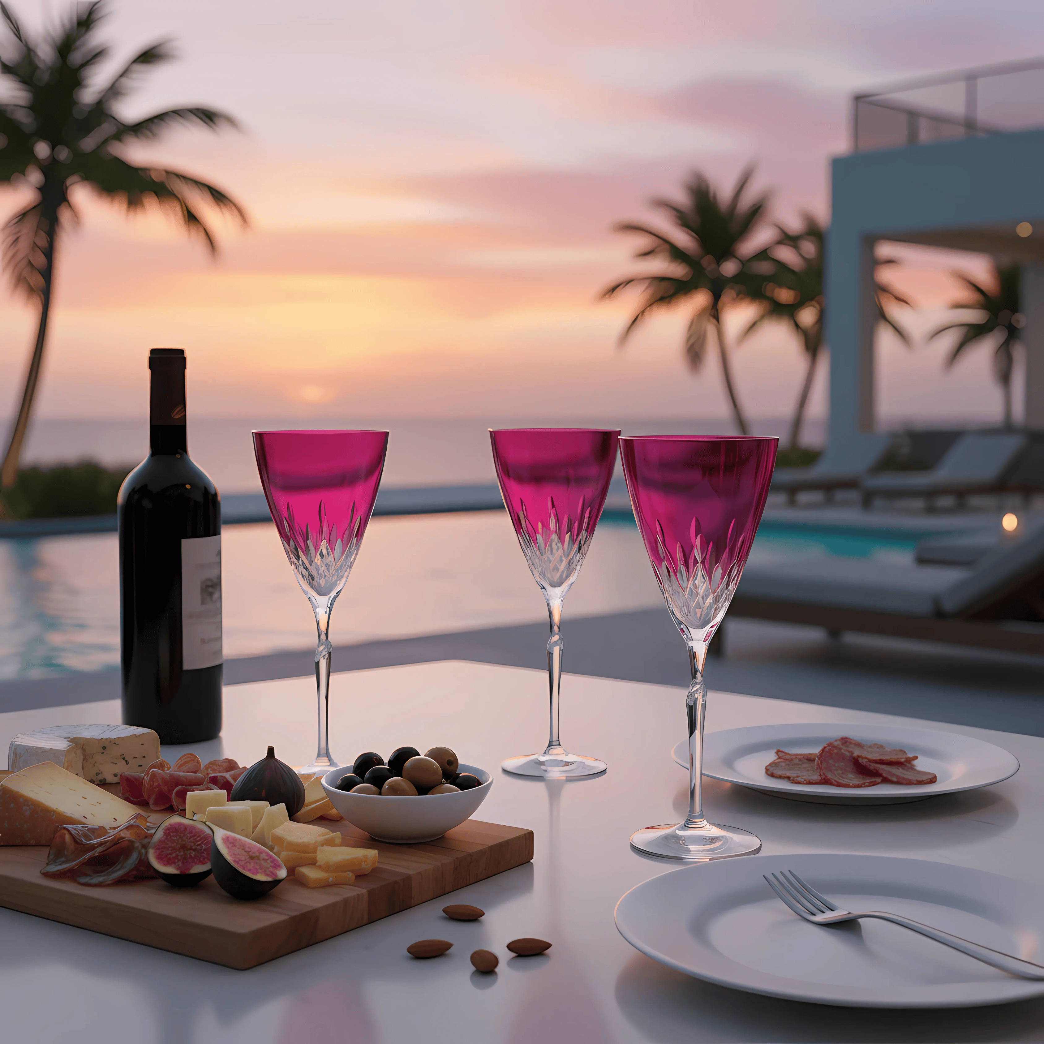 Aria Wine Glass - Set Of 2 - Margerie Crystal USA