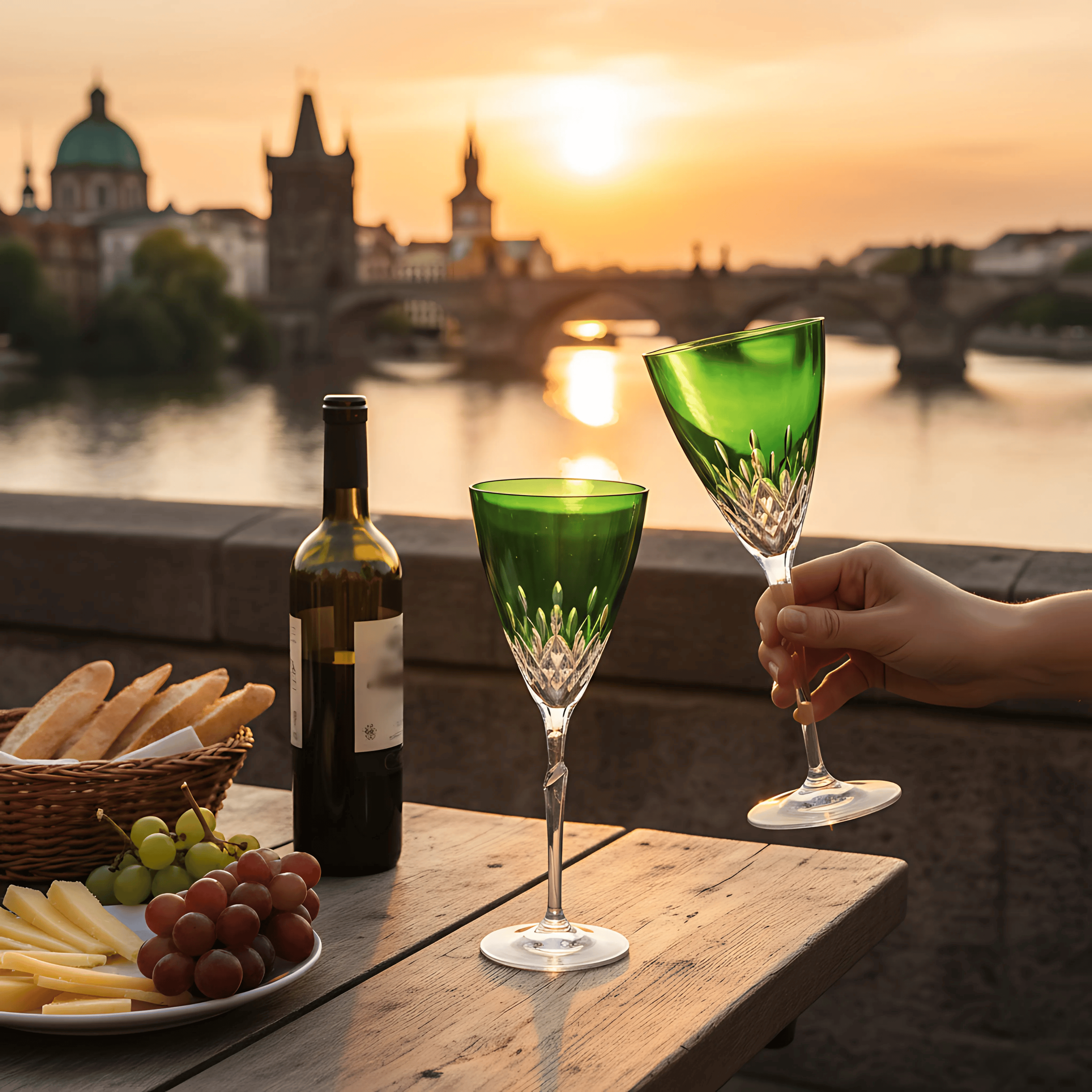 Aria Wine Glass - Set Of 2 - Margerie Crystal USA