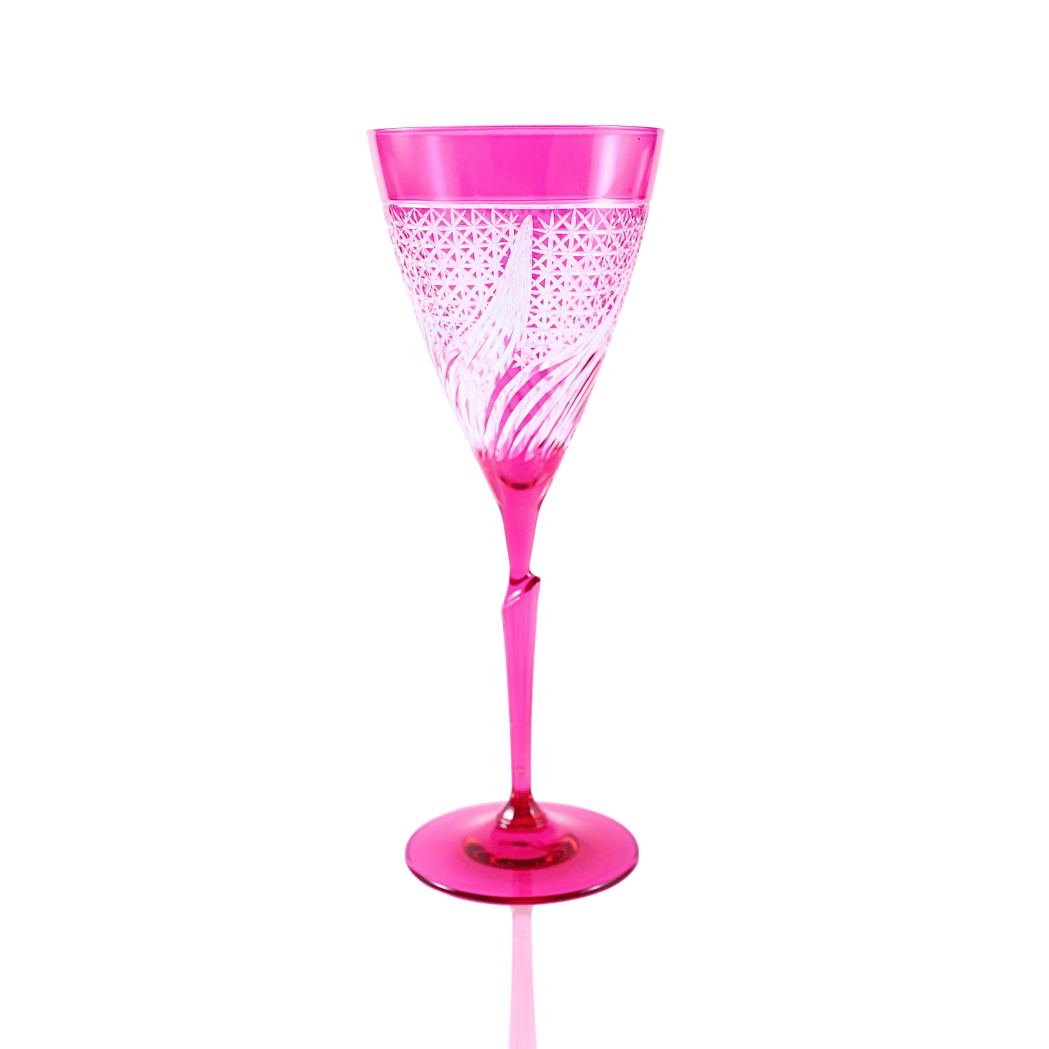 Aurora Wine Glass - Set Of 2 - Margerie Crystal USA