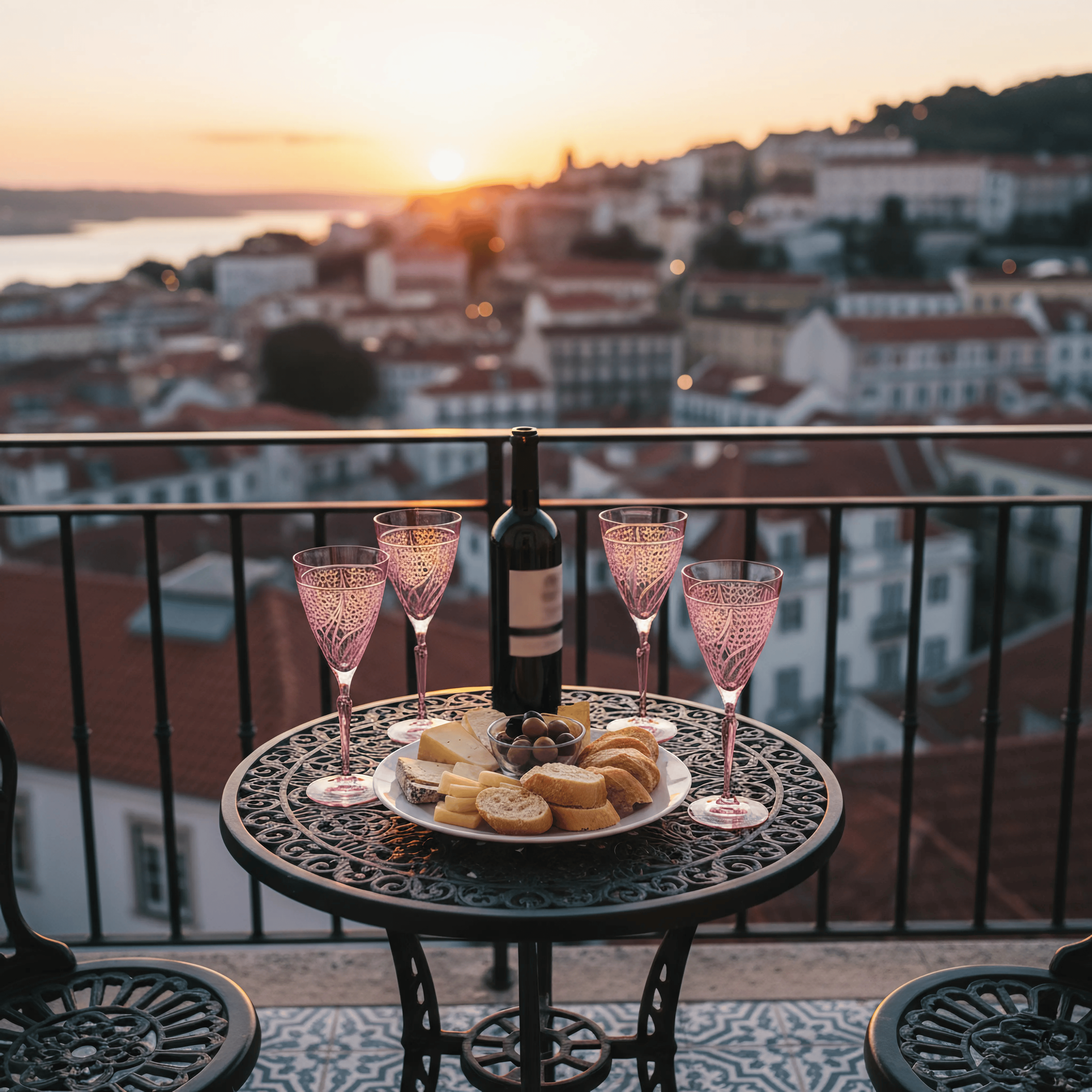 Aurora Wine Glass - Set Of 2 - Margerie Crystal USA