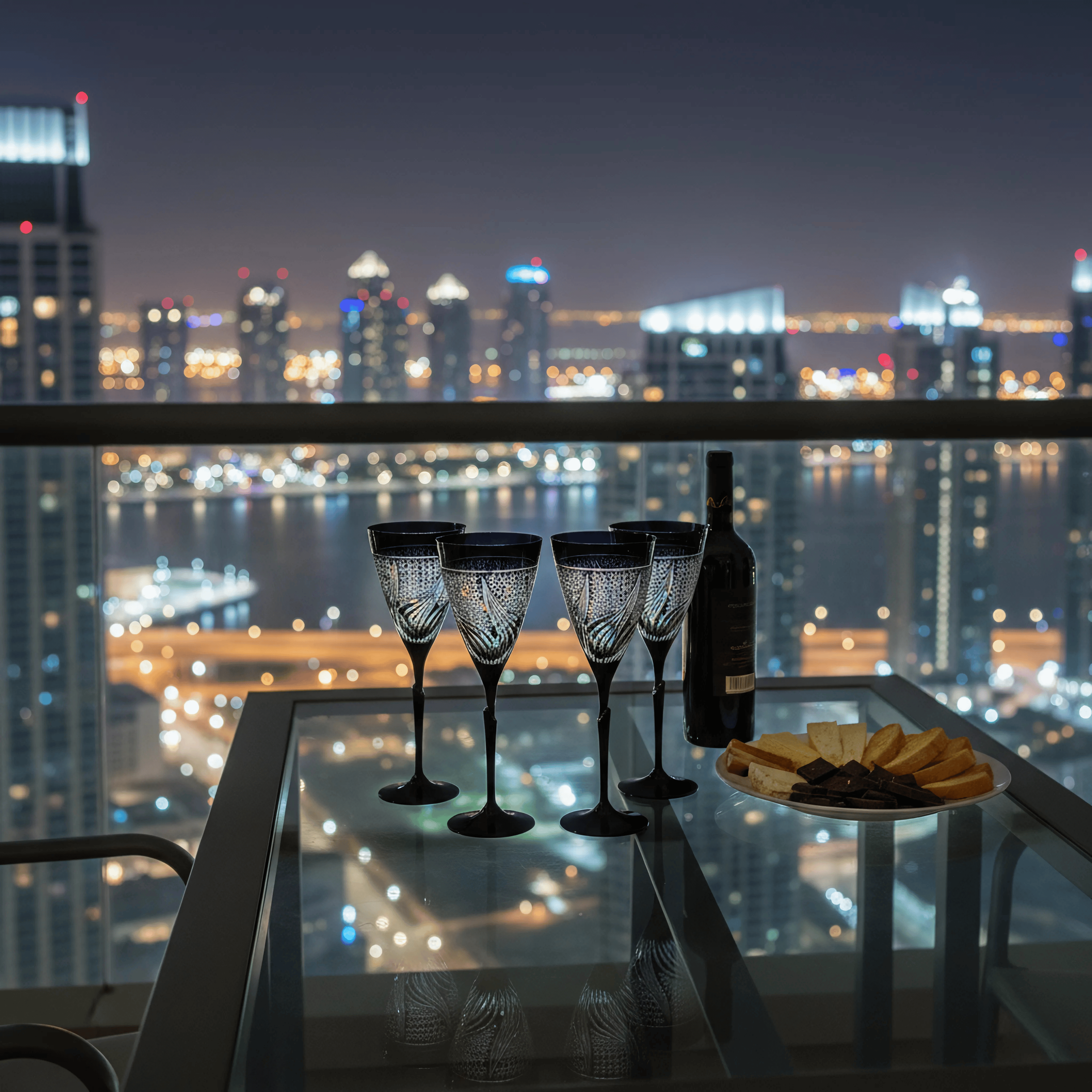 Aurora Wine Glass - Set Of 2 - Margerie Crystal USA