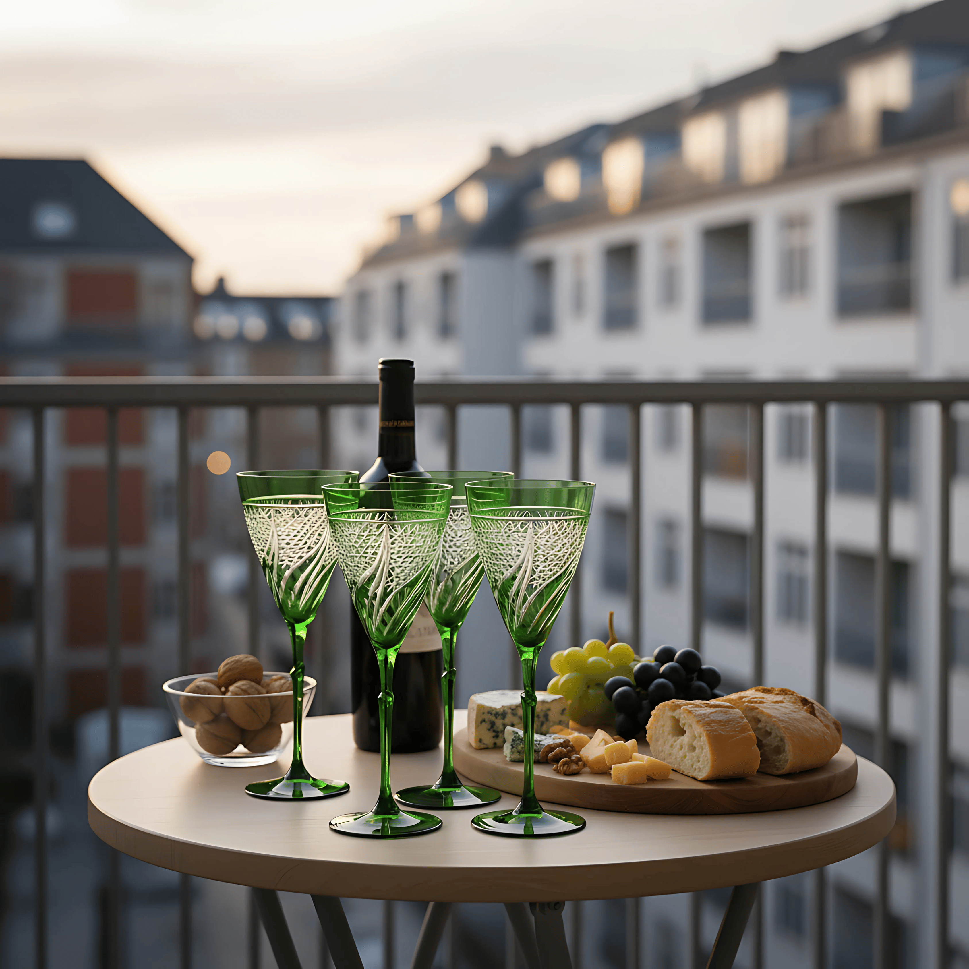 Aurora Wine Glass - Set Of 2 - Margerie Crystal USA