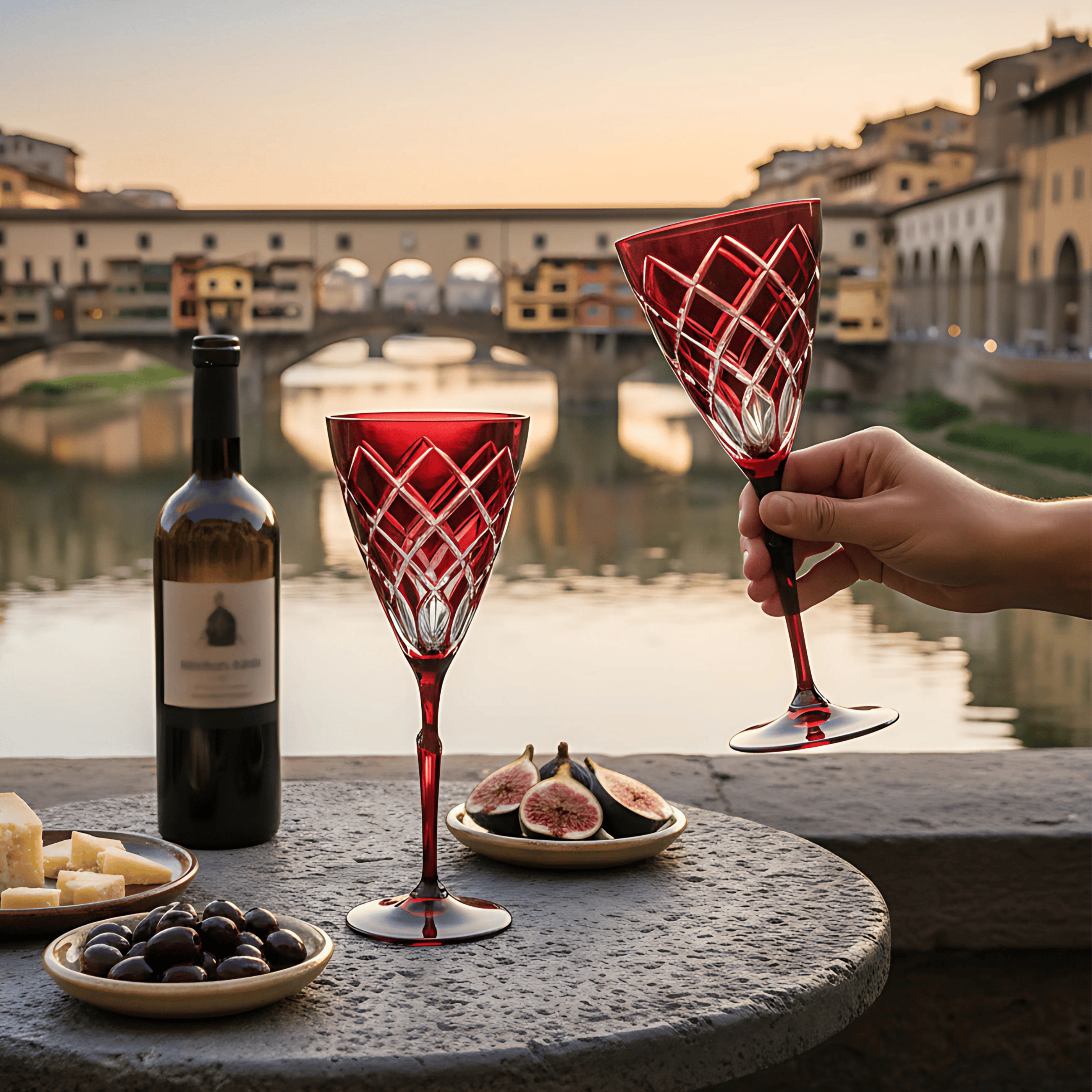 Heritage Wine Glass - Set Of 2 - Margerie Crystal USA