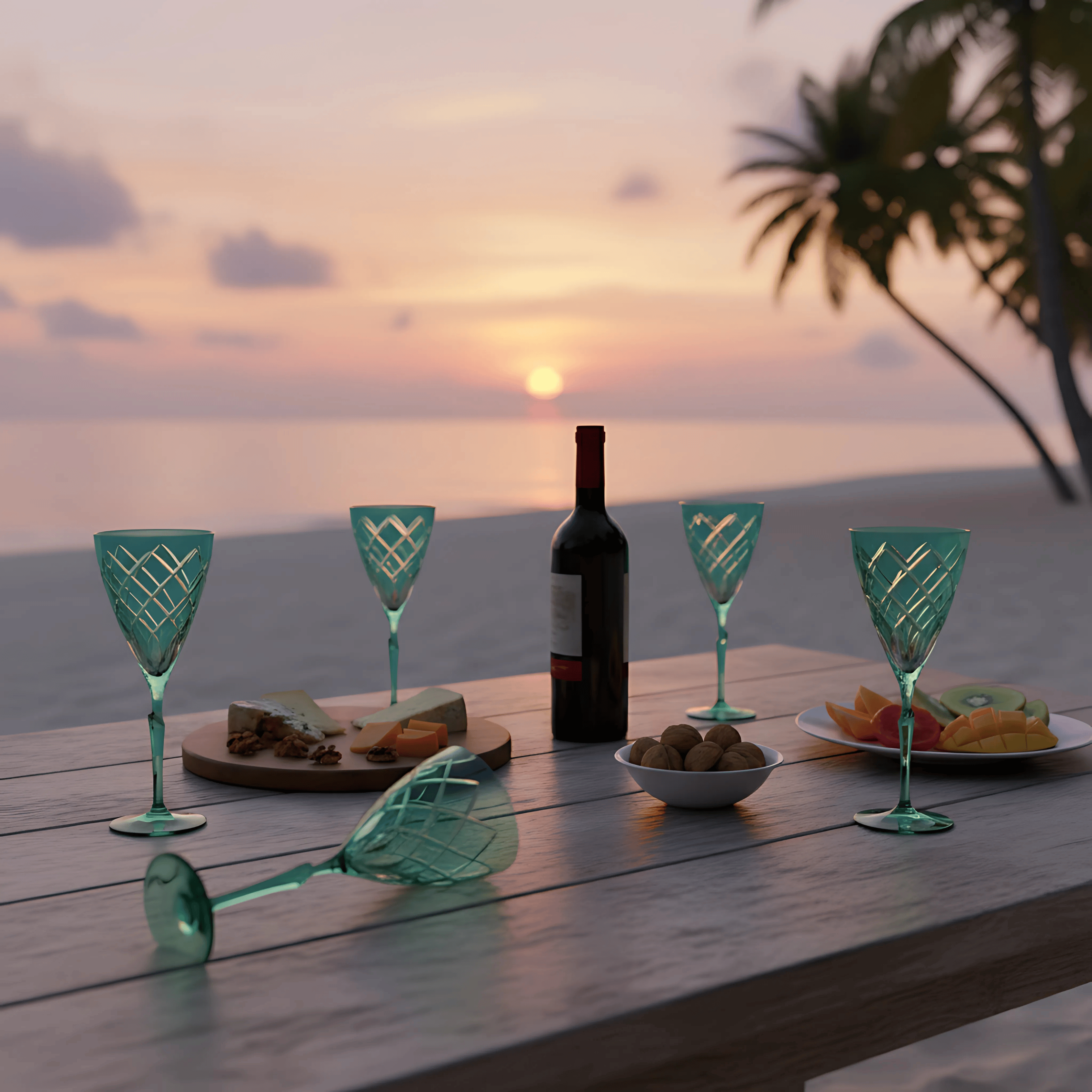 Heritage Wine Glass - Set Of 2 - Margerie Crystal USA