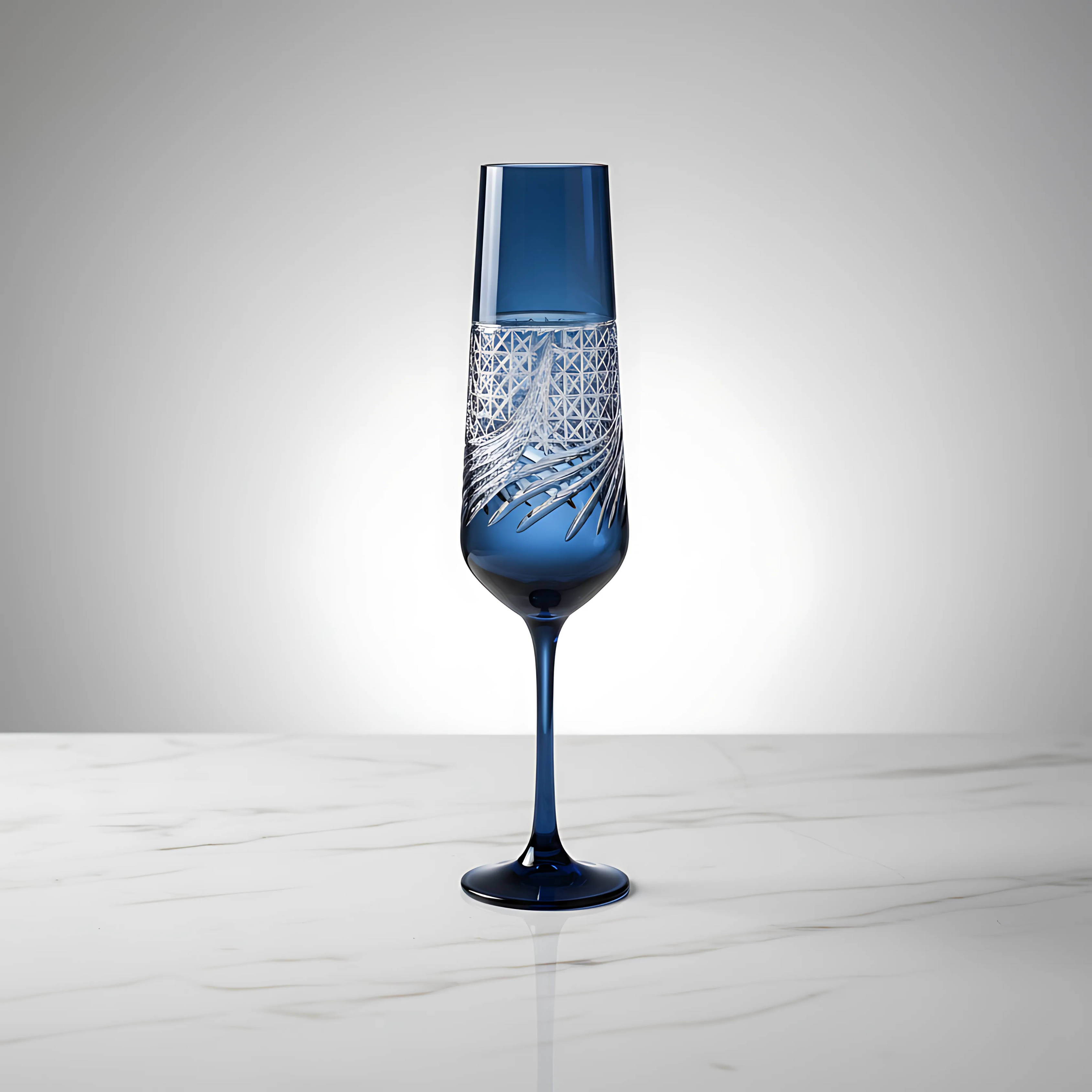 Aurora Champagne Flute - Set Of 2 - Margerie Crystal USA