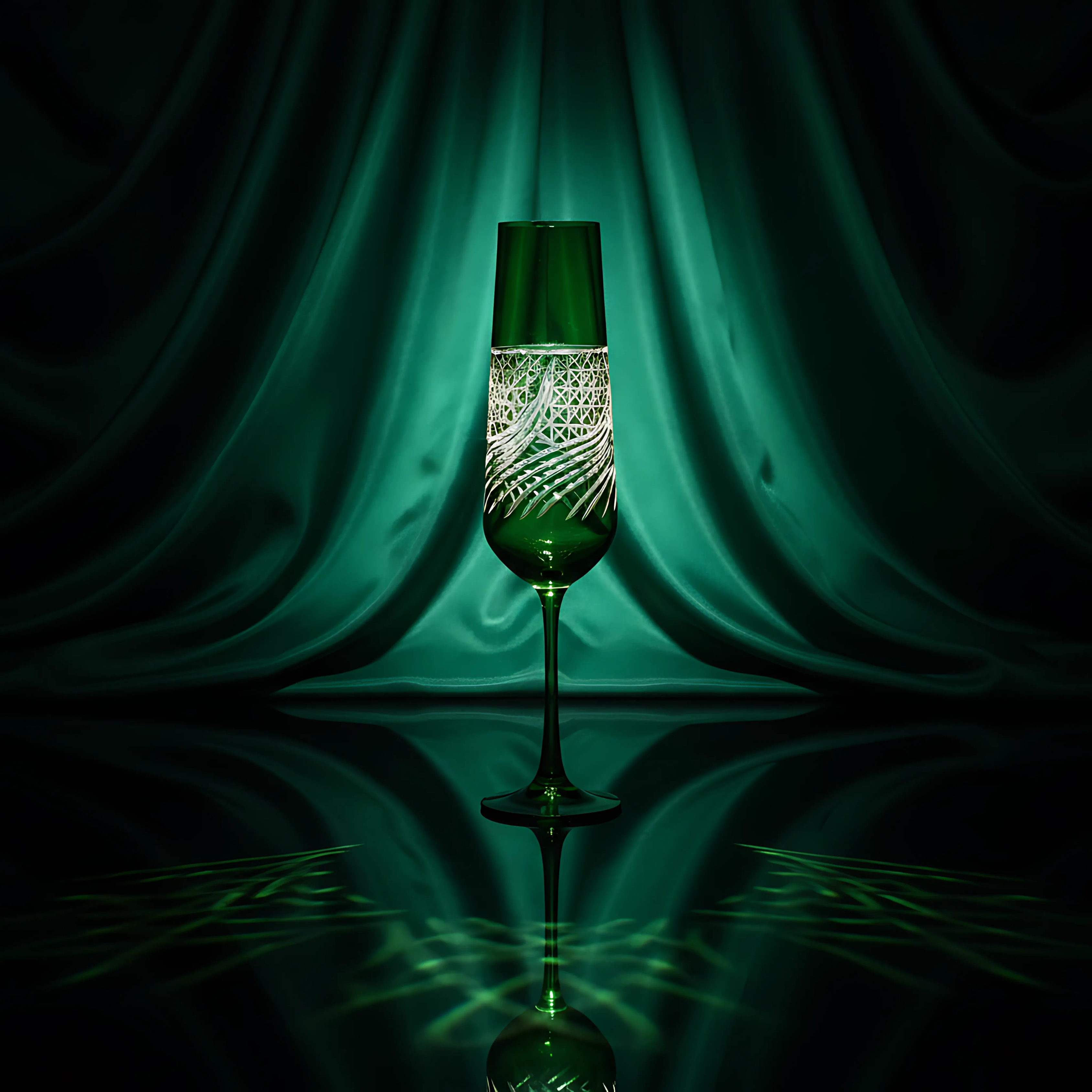 Aurora Champagne Flute - Set Of 2 - Margerie Crystal USA