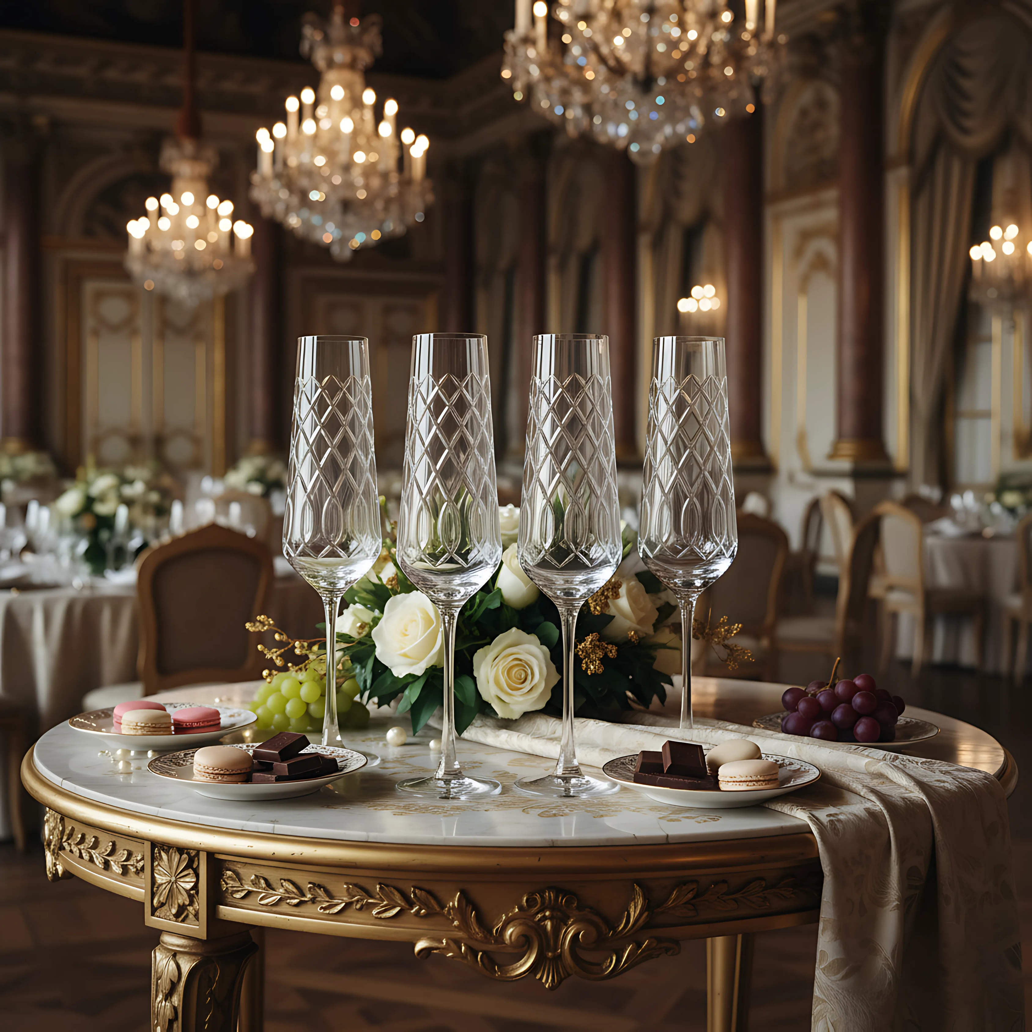Heritage Champagne Flute - Set Of 2 - Margerie Crystal USA