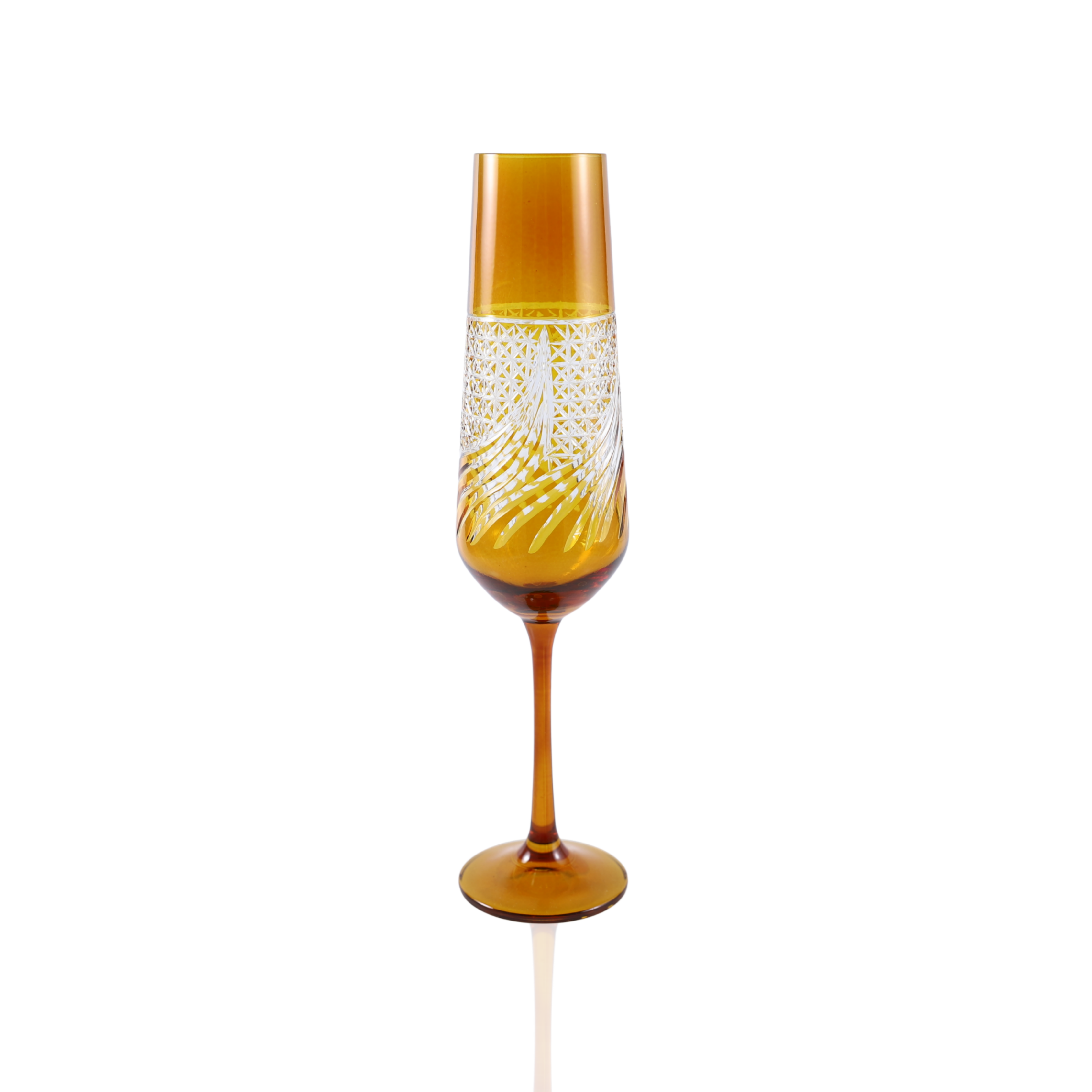 Aurora Champagne Flute - Set Of 2 - Margerie Crystal USA