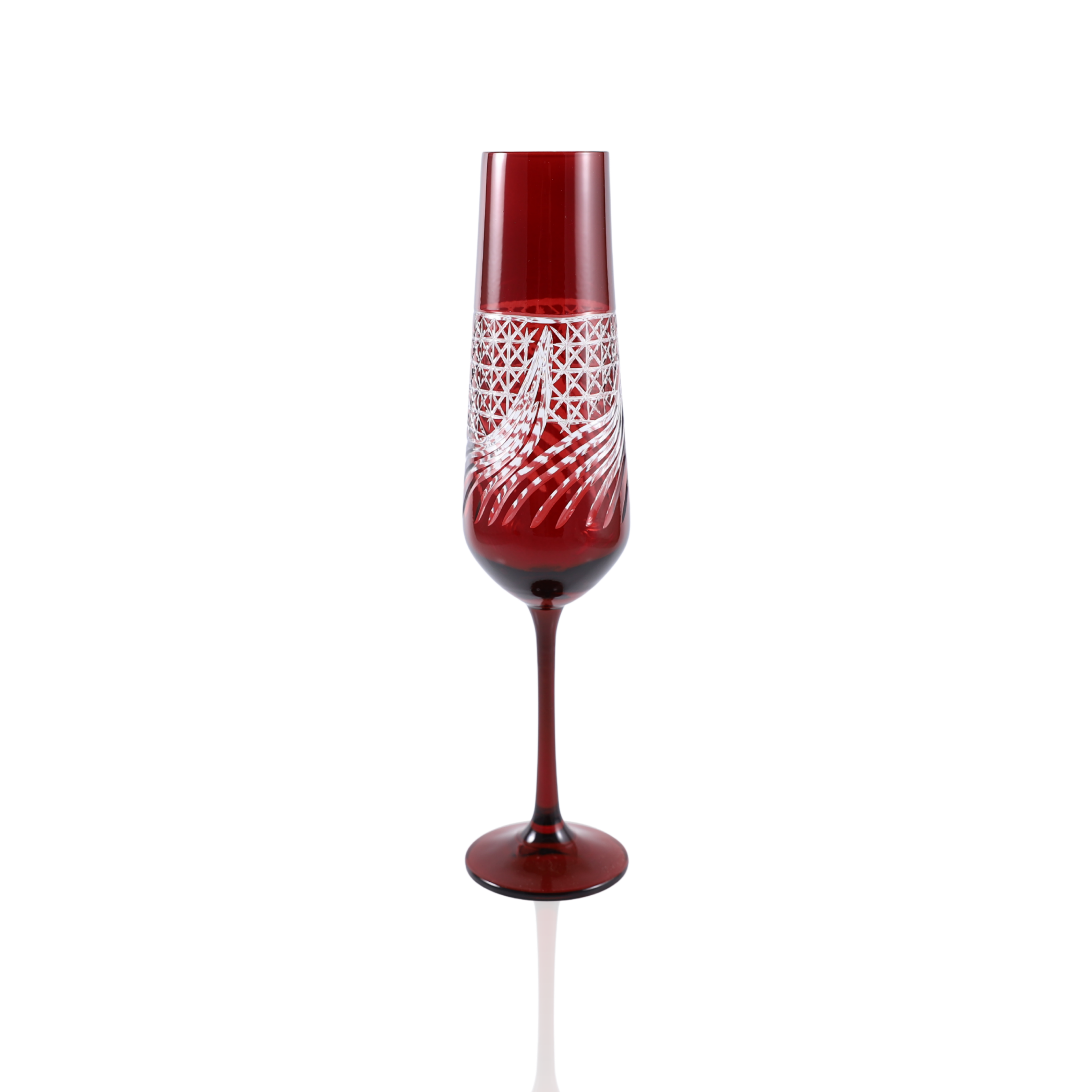 Aurora Champagne Flute - Set Of 2 - Margerie Crystal USA