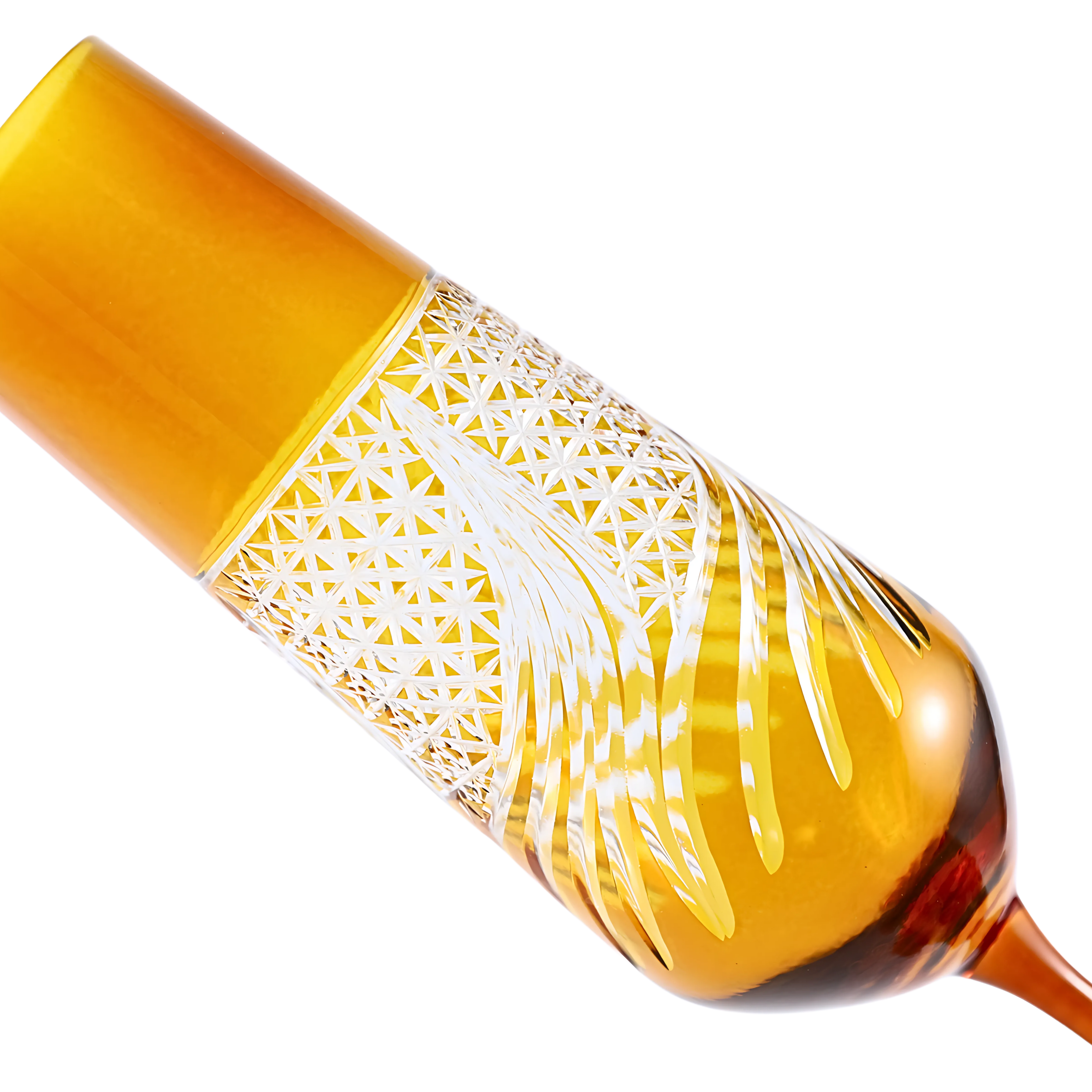 Aurora Champagne Flute - Set Of 2 - Margerie Crystal USA