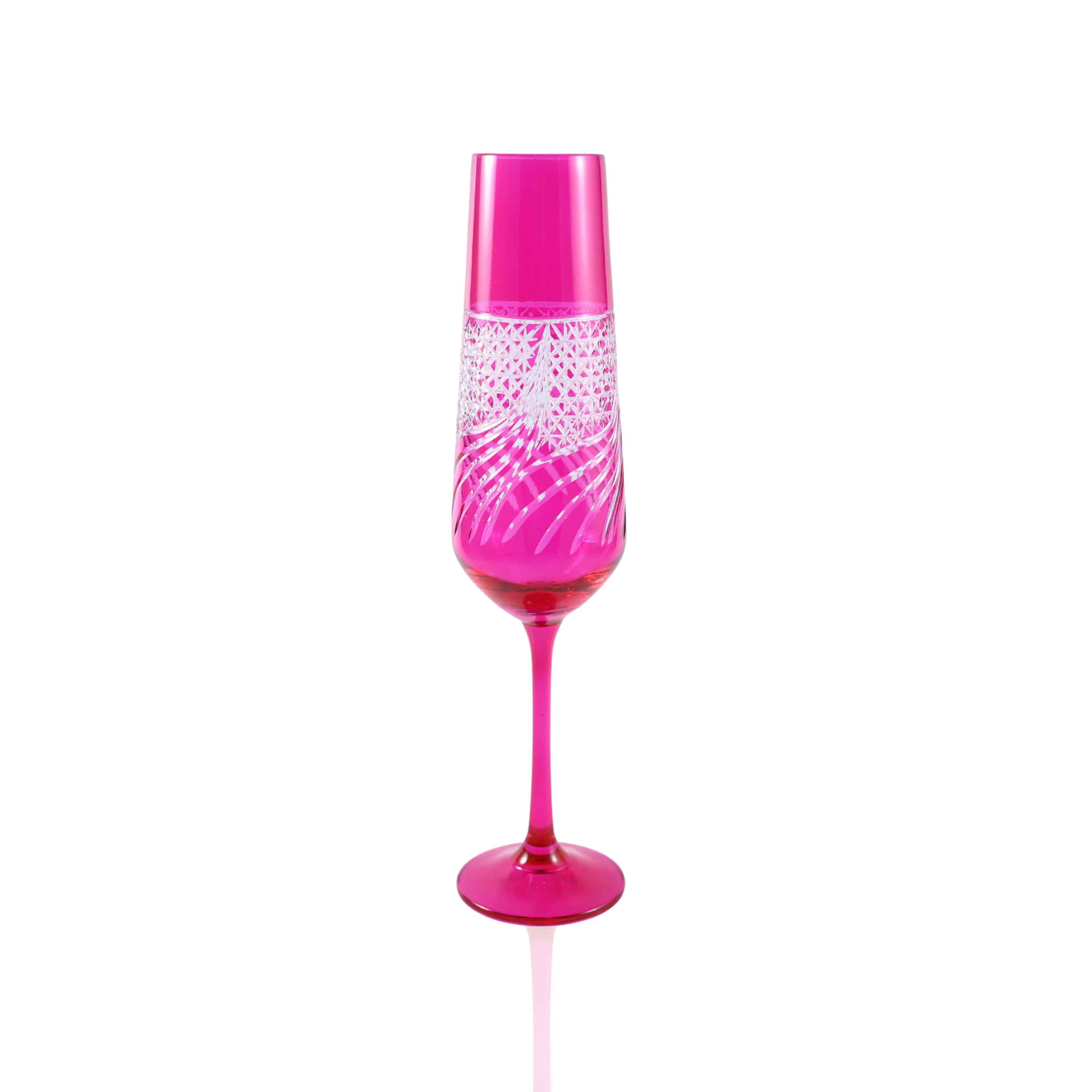Aurora Champagne Flute - Set Of 2 - Margerie Crystal USA
