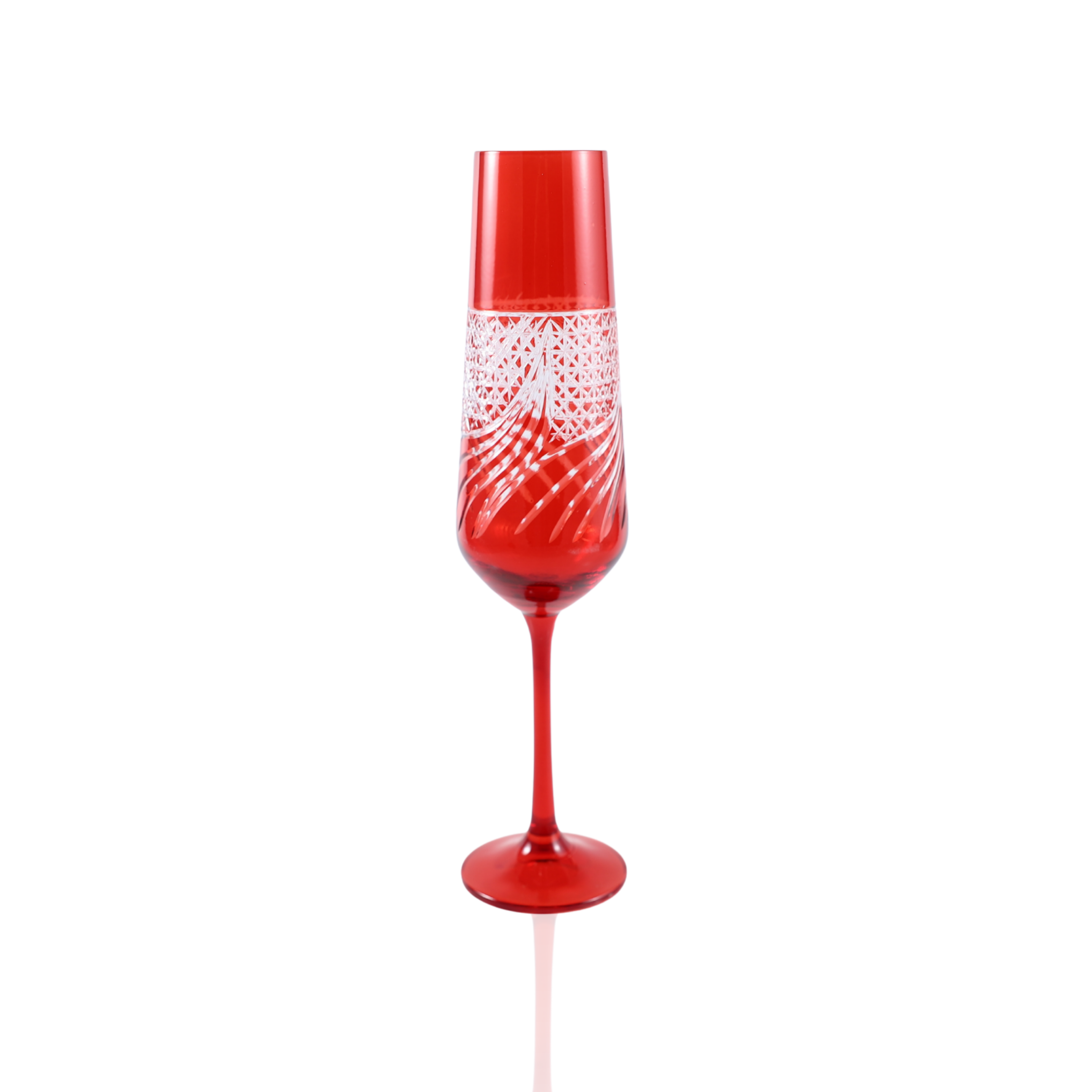 Aurora Champagne Flute - Set Of 2 - Margerie Crystal USA
