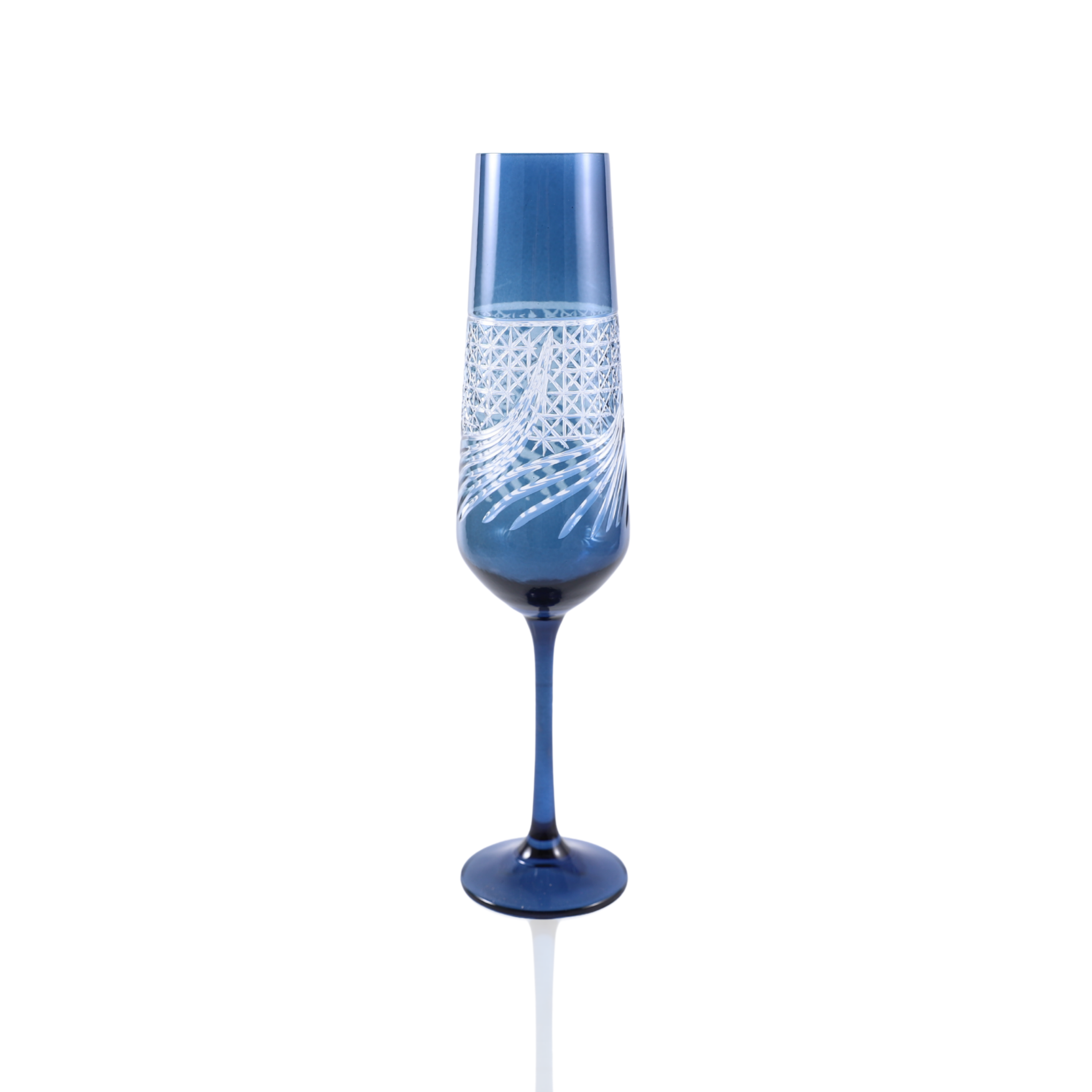 Aurora Champagne Flute - Set Of 2 - Margerie Crystal USA