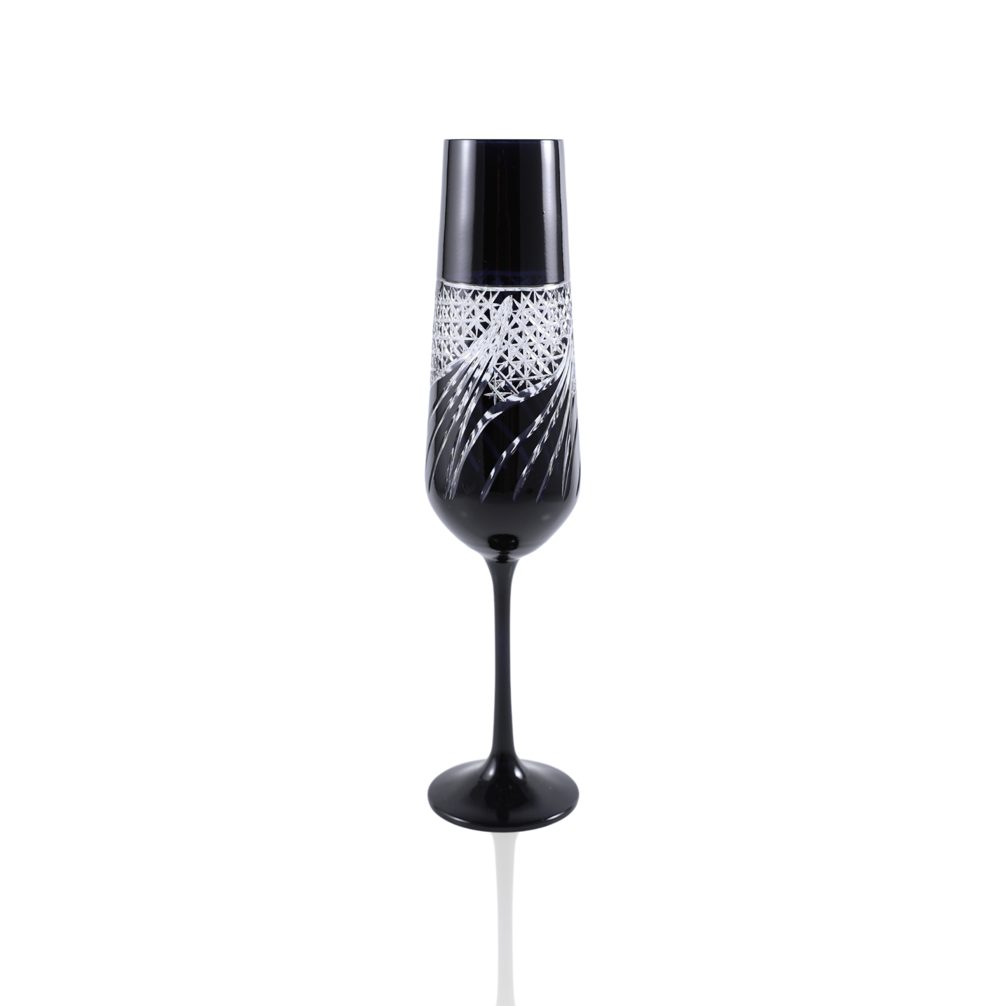 Aurora Champagne Flute - Set Of 2 - Margerie Crystal USA